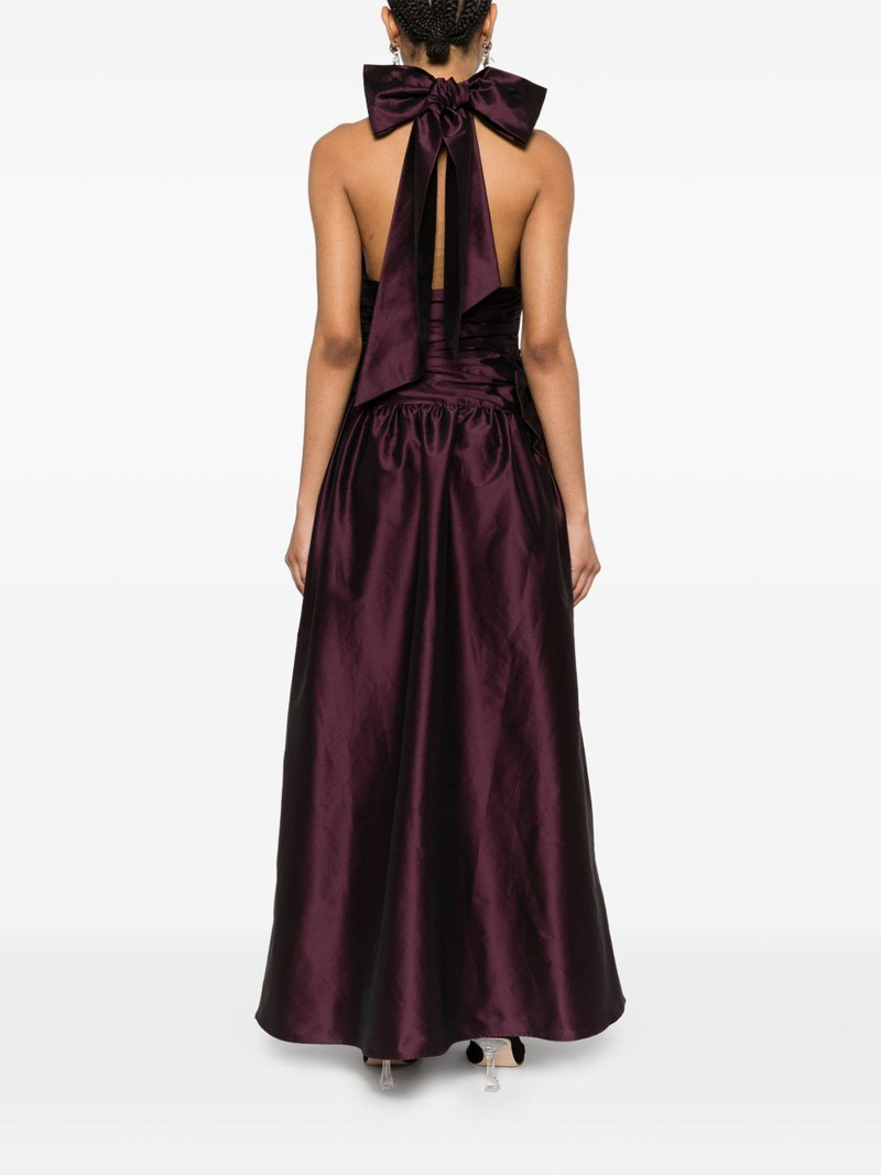 drape bow maxi dress 4
