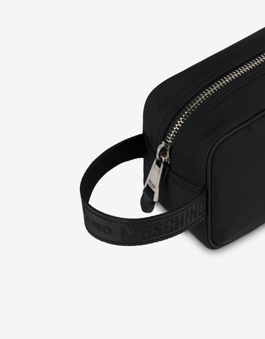 RUBBER LABEL NYLON TOILETRY BAG - 4
