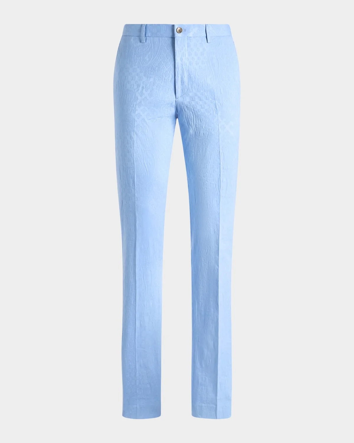 Men's Tonal Paisley Stretch Cotton Pants - 1