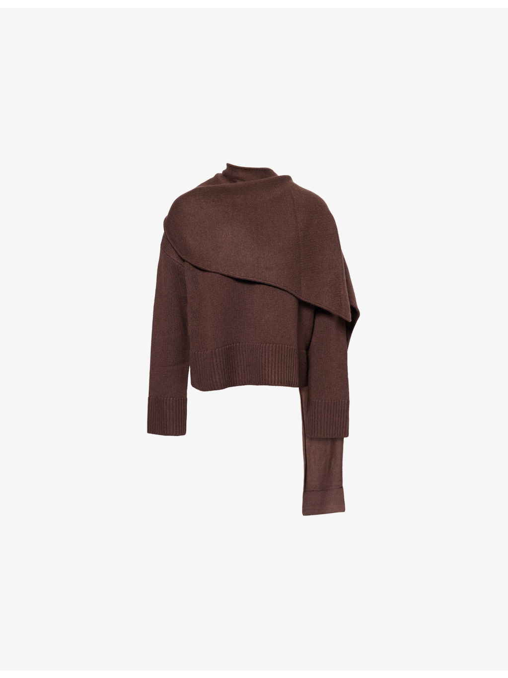 Elson Round-Neck Wool and Cashmere-Blend Scarf Jumper - 1
