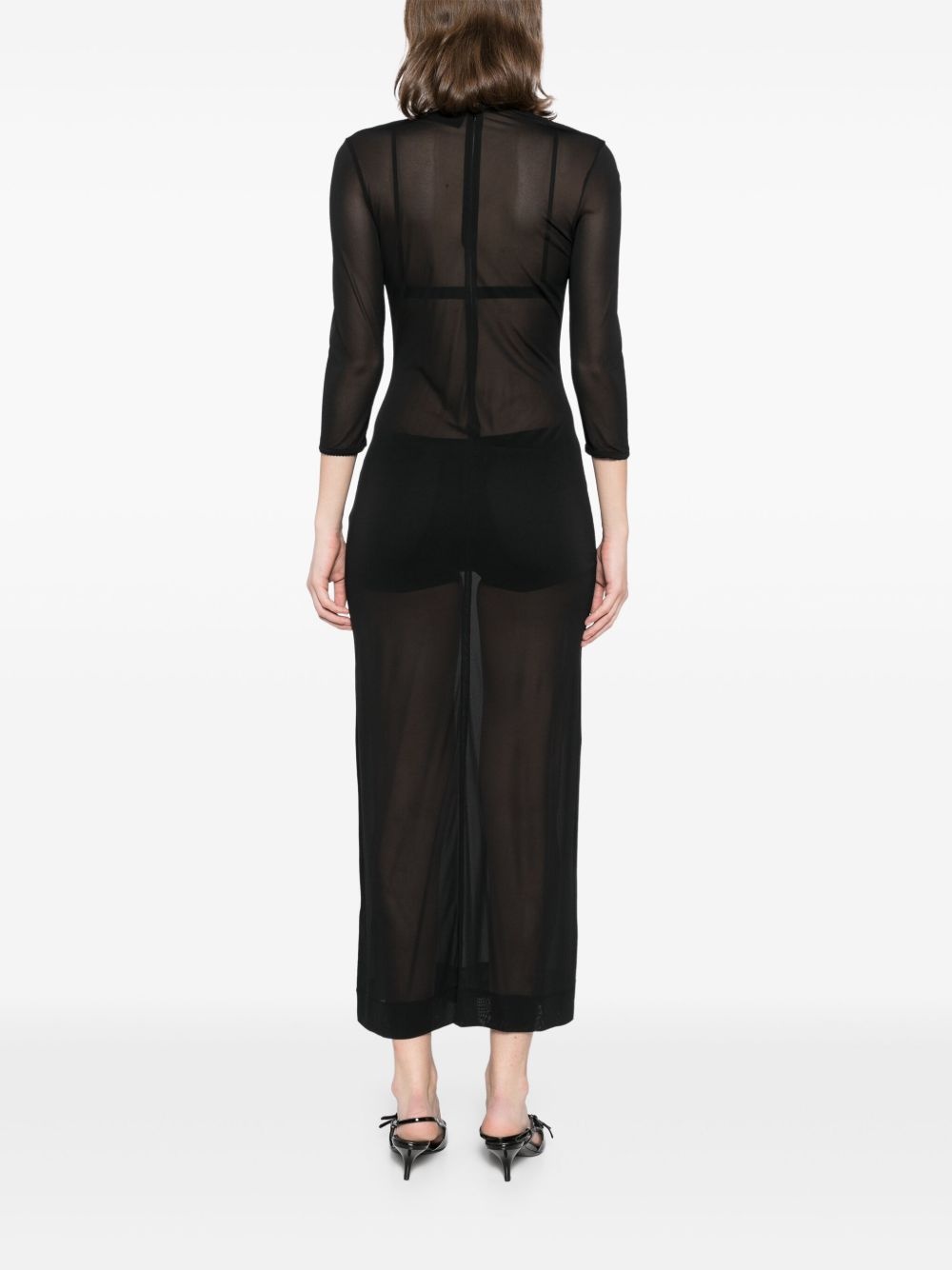 ballet mesh column dress - 4