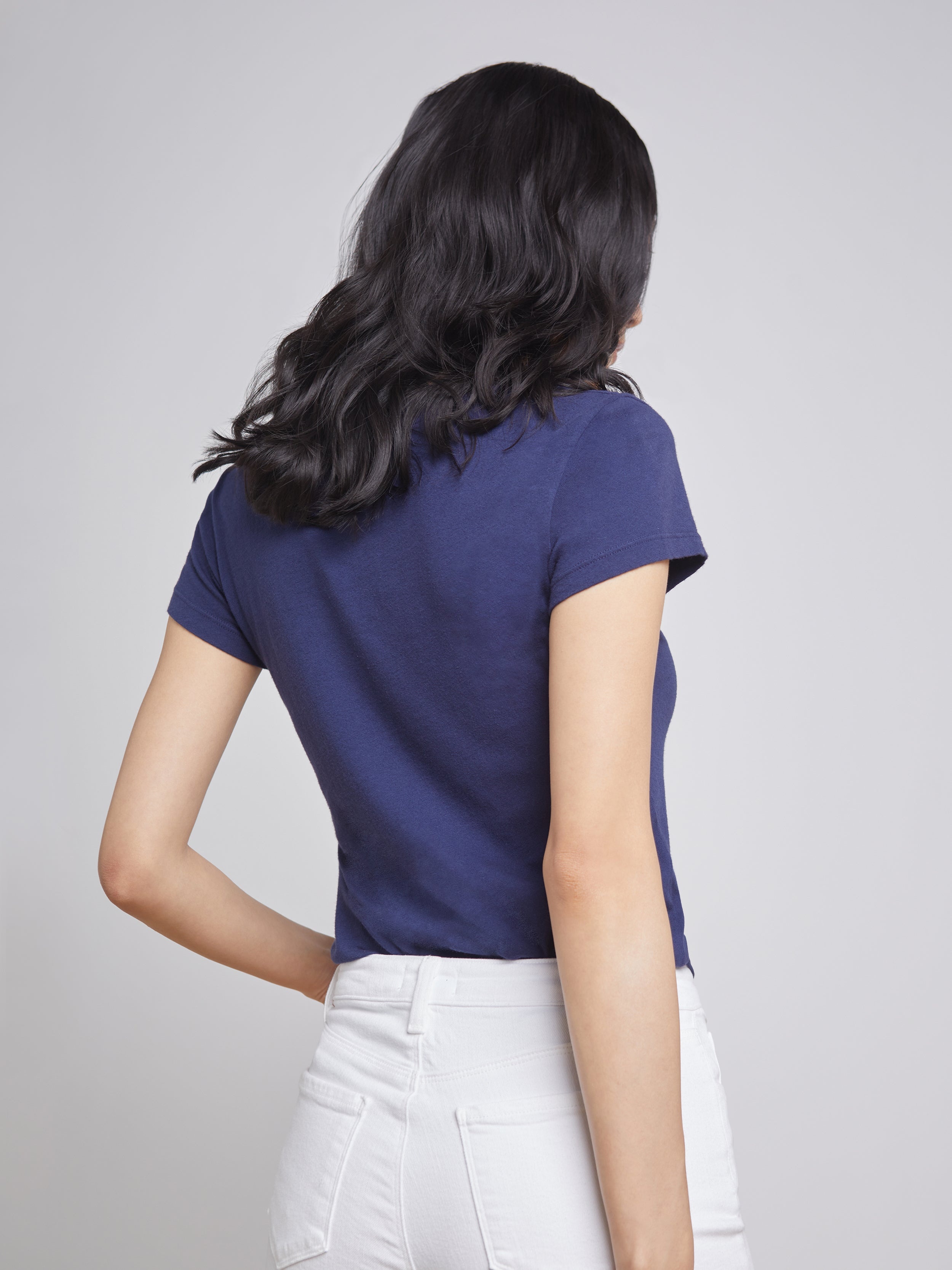 Becca Cotton V-Neck Tee - 4