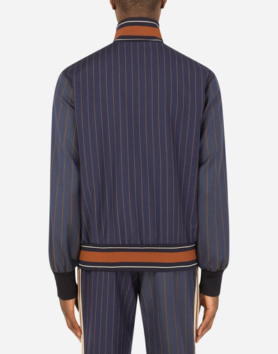 Dolce & Gabbana Pinstripe wool jacket with branded plate outlook