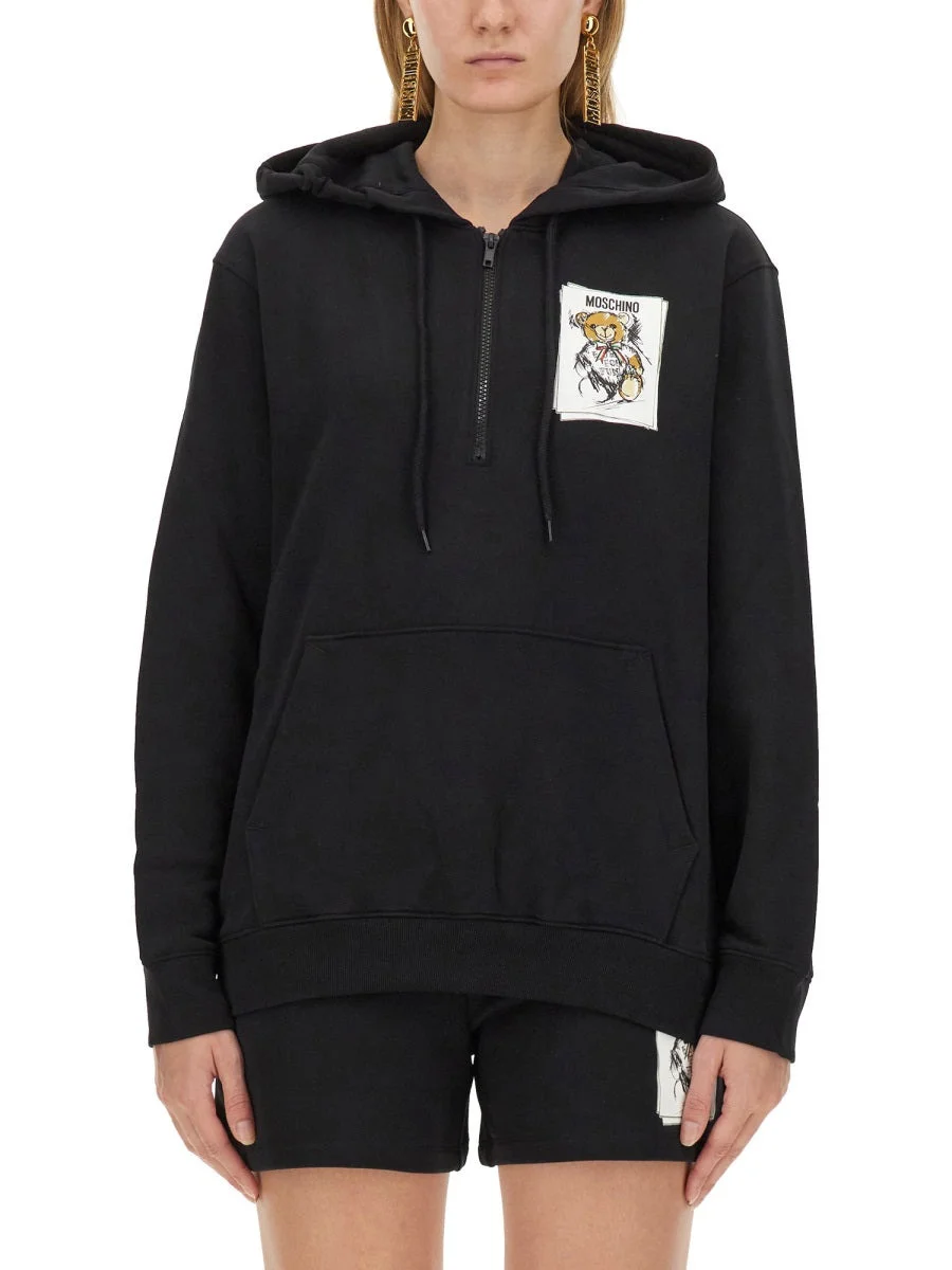 Moschino Women Sweatshirt With Logo Print - 1