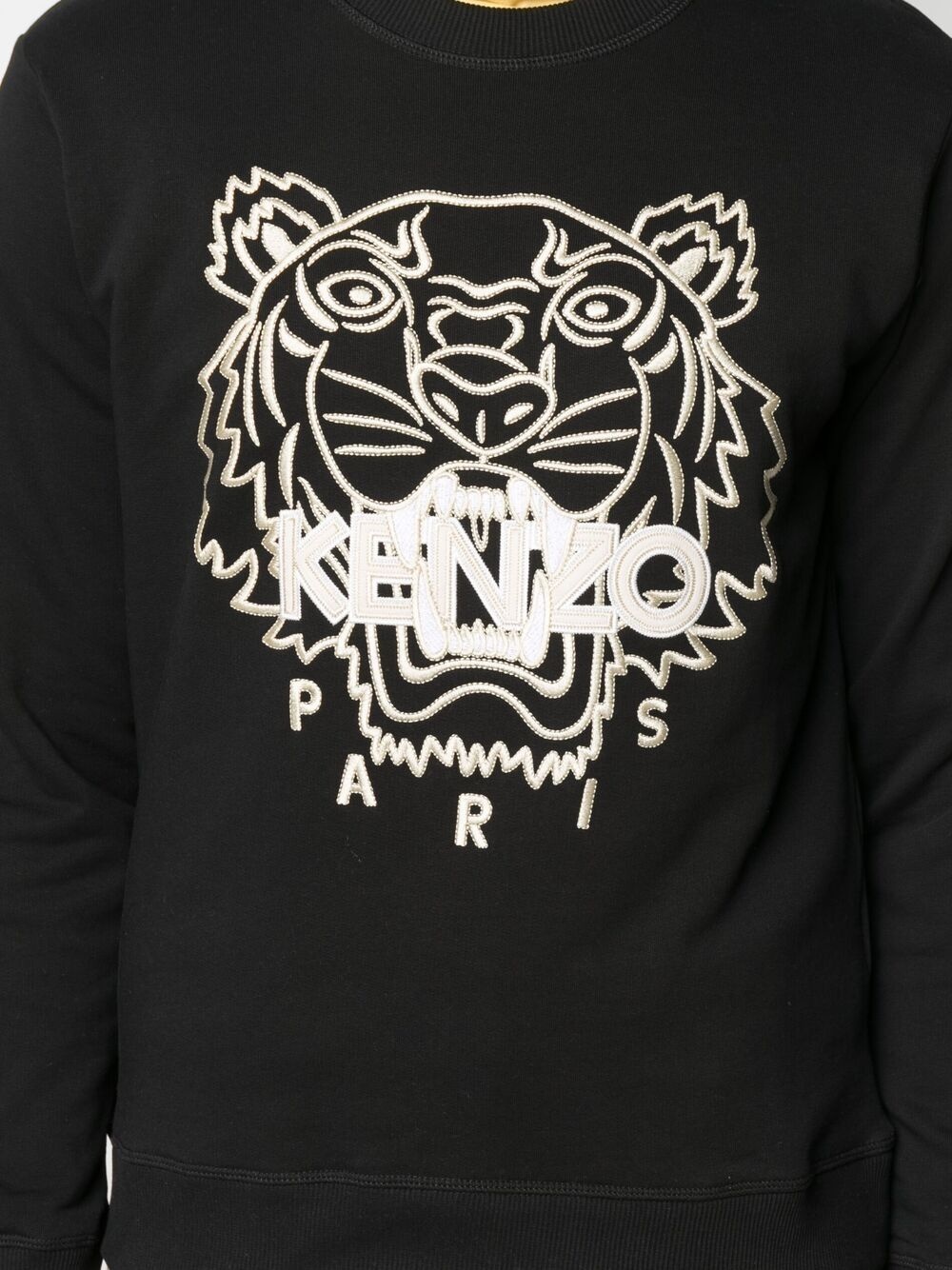 embroidered-tiger sweatshirt - 5