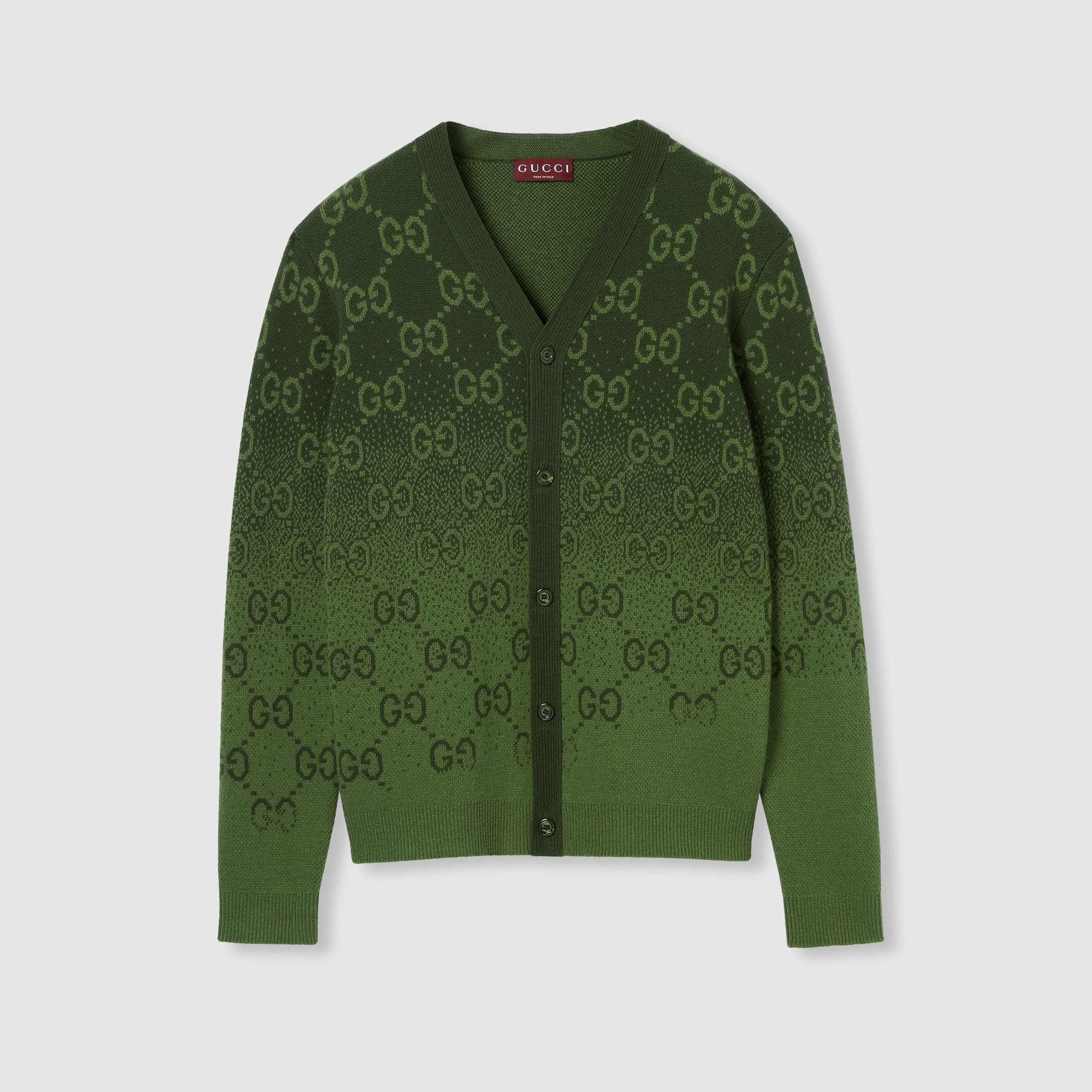 GG wool jacquard cardigan - 1