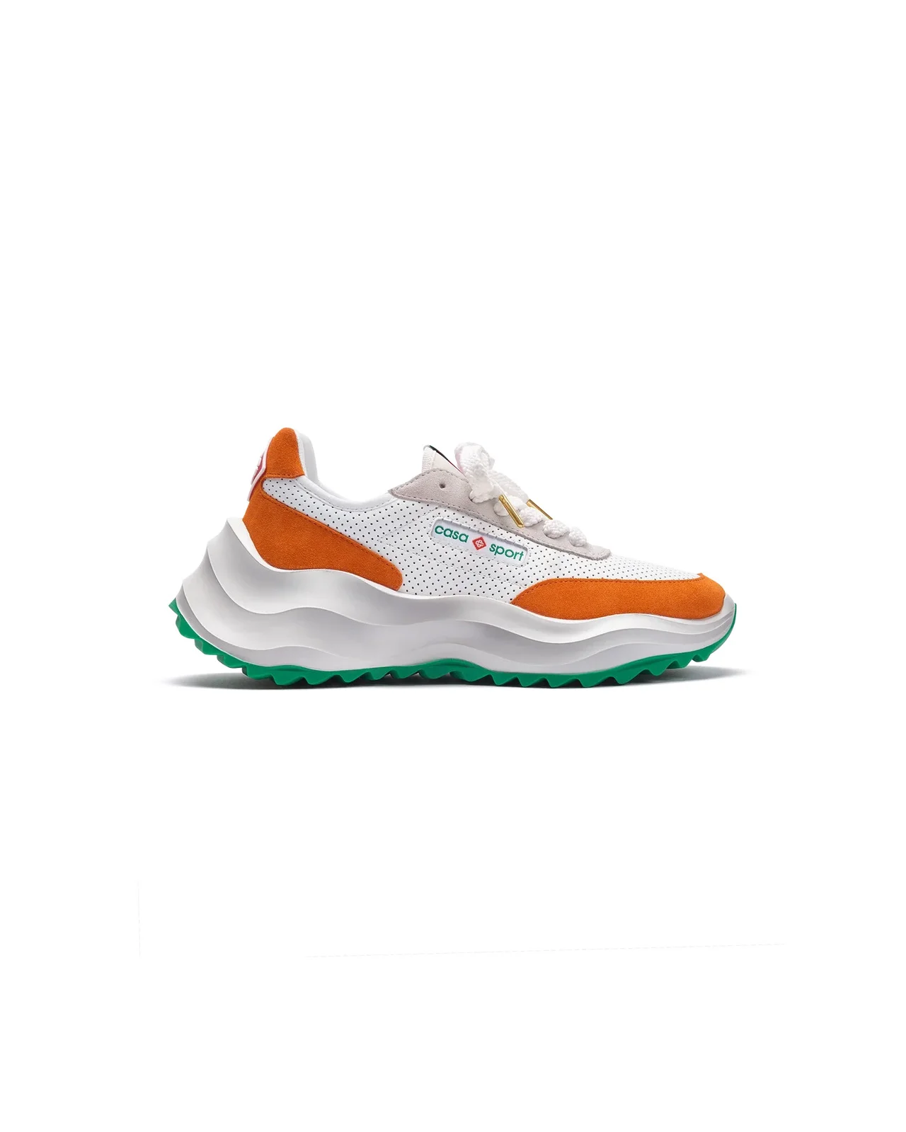 Mens Atlantis White & Clay Orange Sneaker - 1