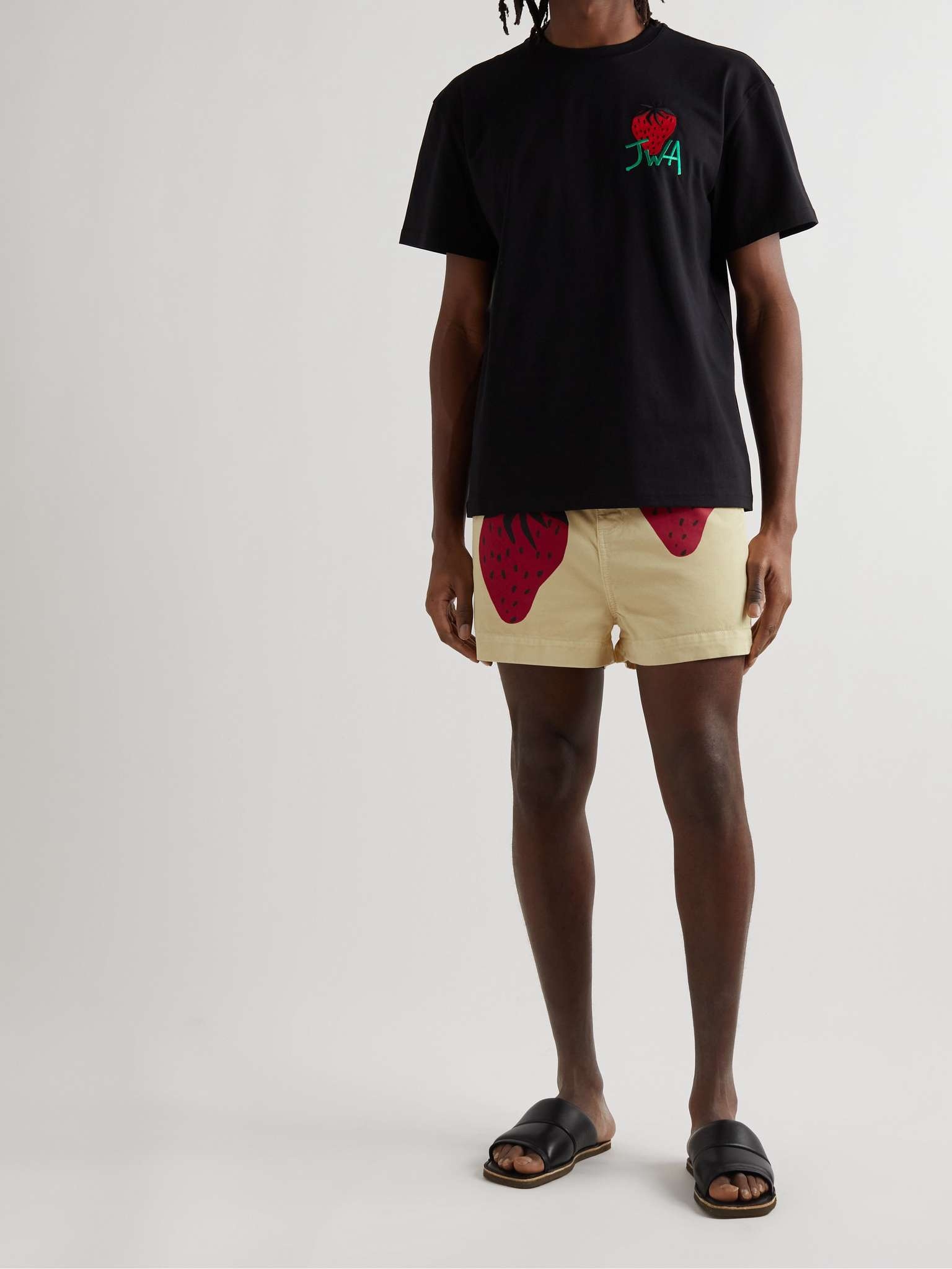 Straight-Leg Belted Printed Cotton-Twill Shorts - 2