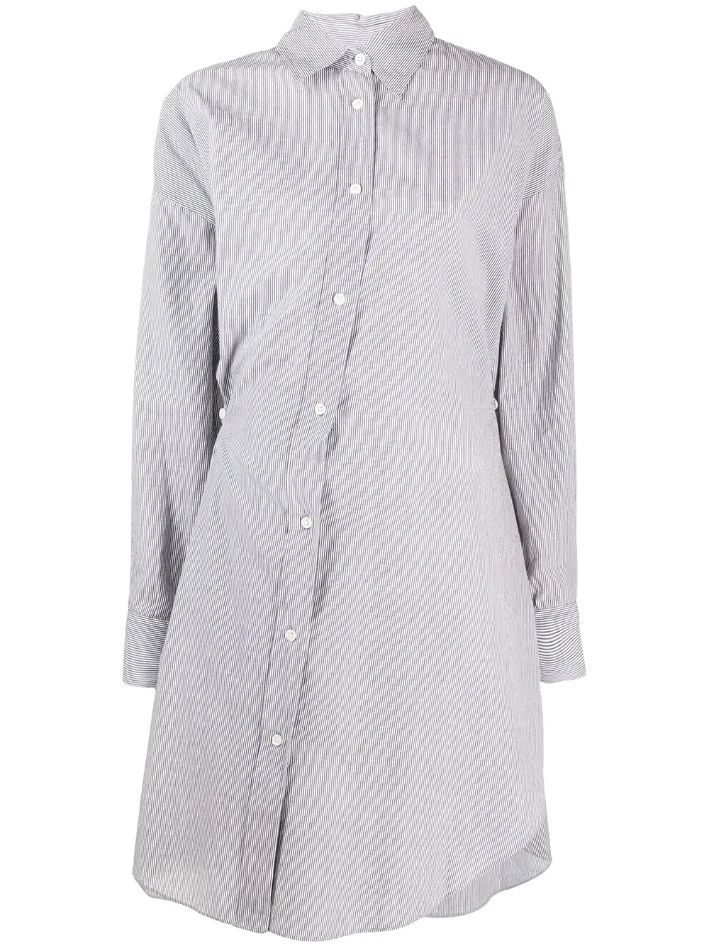 off-center Seen shirt dress - 1