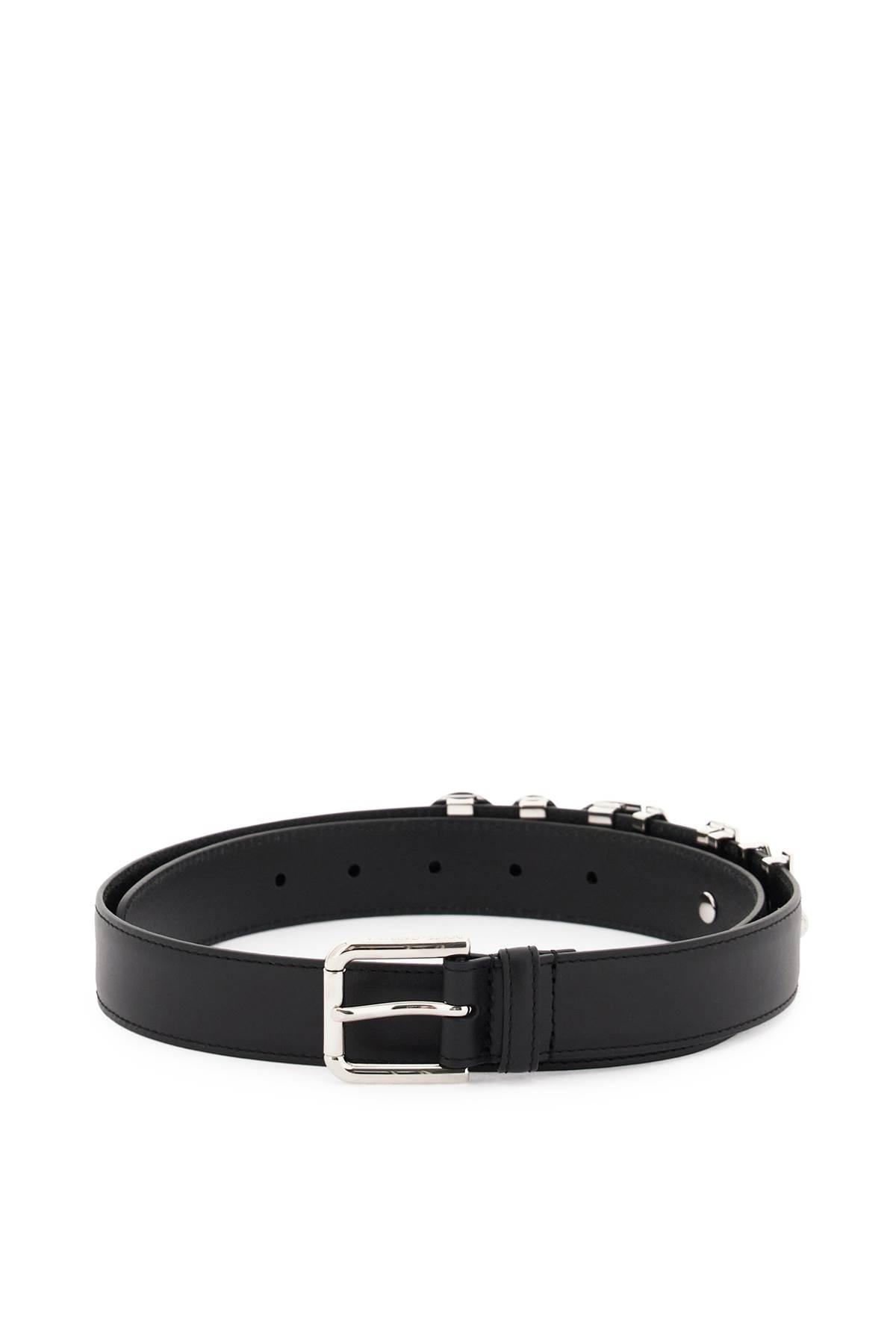 Dolce & Gabbana Lettering Leather Belt - 1