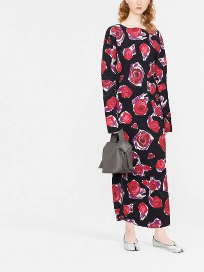 Marni rose print long dress outlook