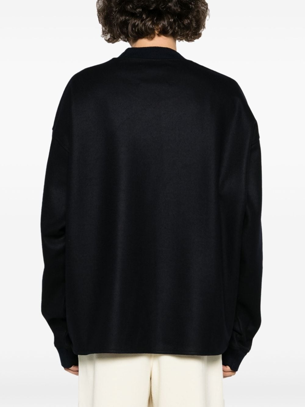 crew-neck felted-wool jumper - 4