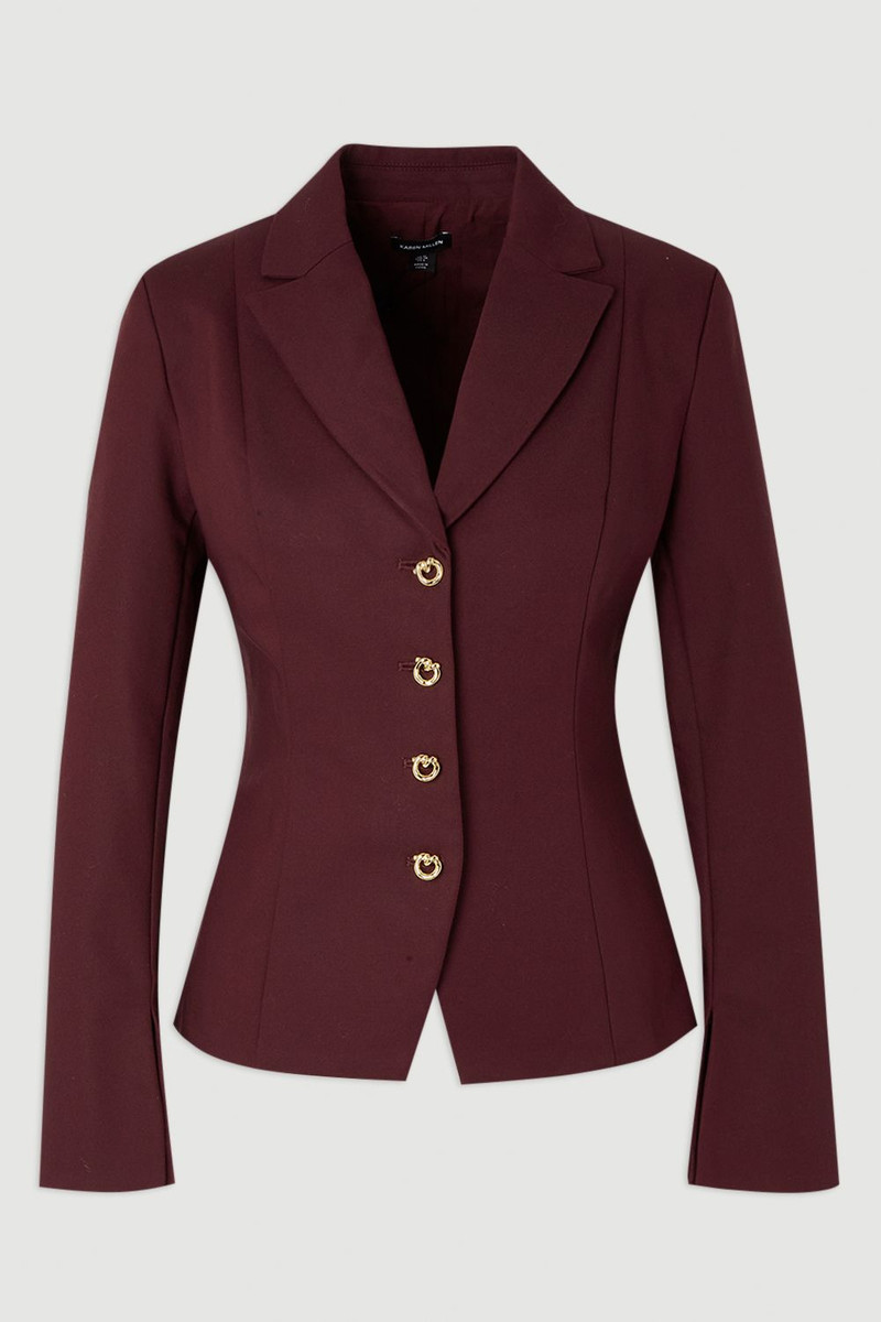 Techno Fitted Blazer Woven Top 1