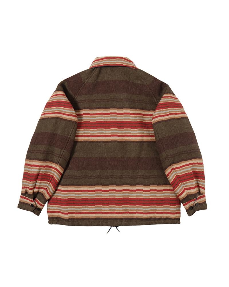 COACH JKT (JACQAURD BLANKET) BLUE - 4