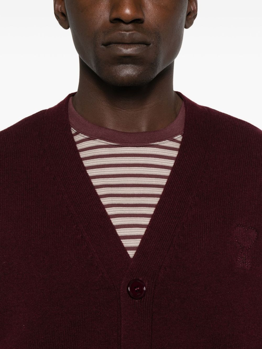 embroidered button cardigan - 5