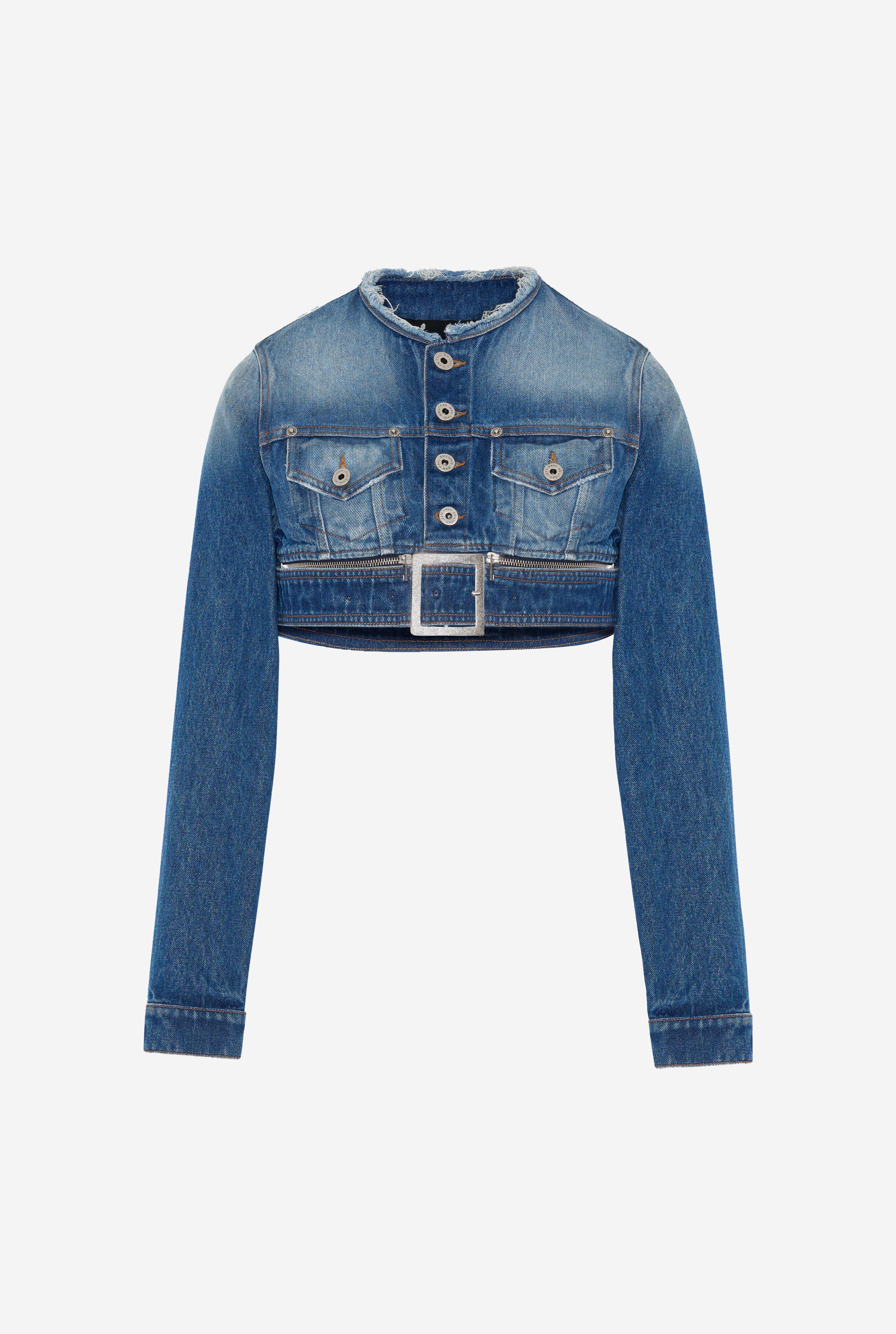 THE BELTED DENIM JACKET - 8