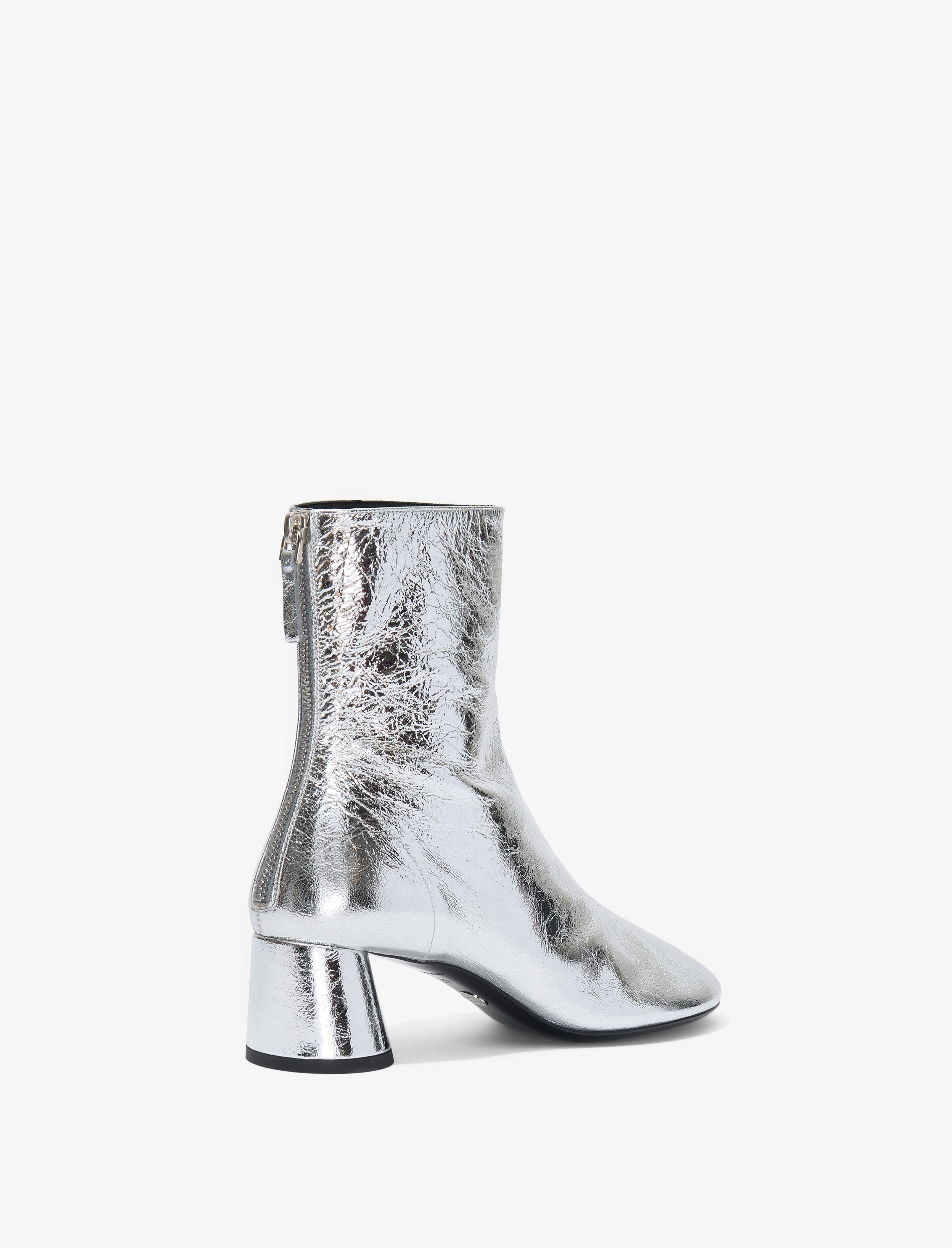 Glove Boots in Crinkled Metallic - 3