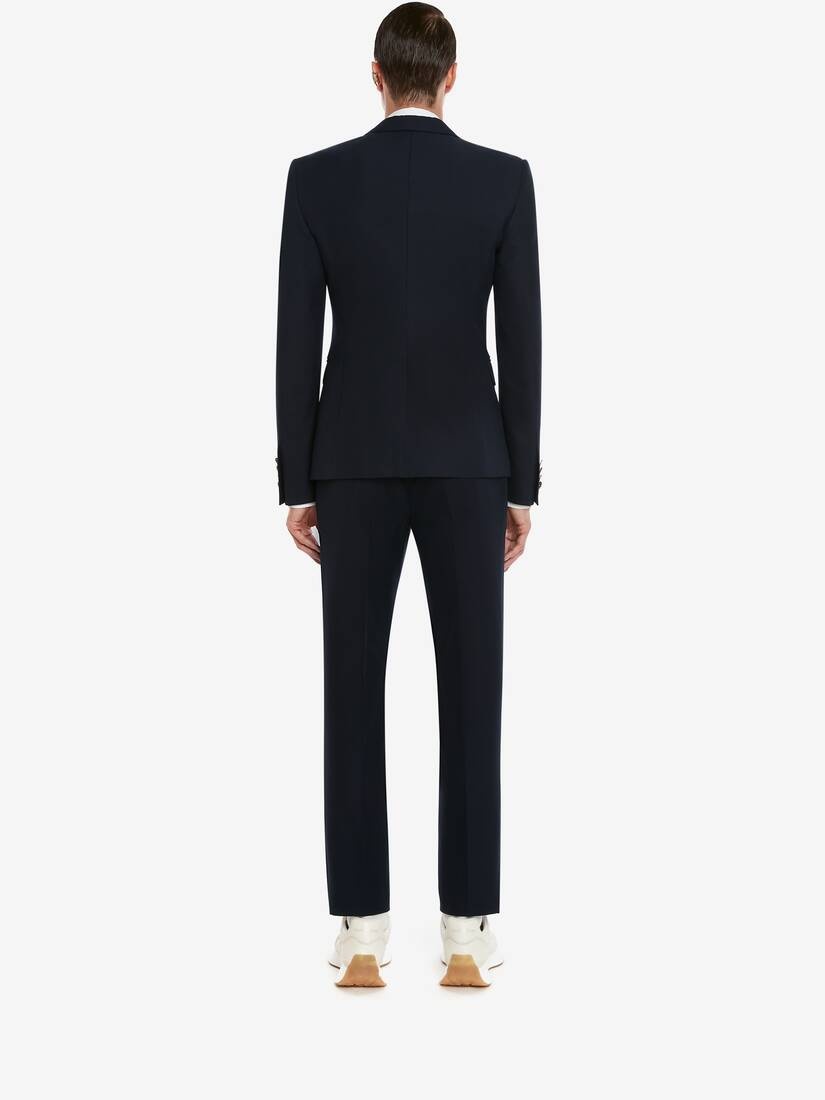 Men's Tailored Cigarette Trousers in Navy - 4