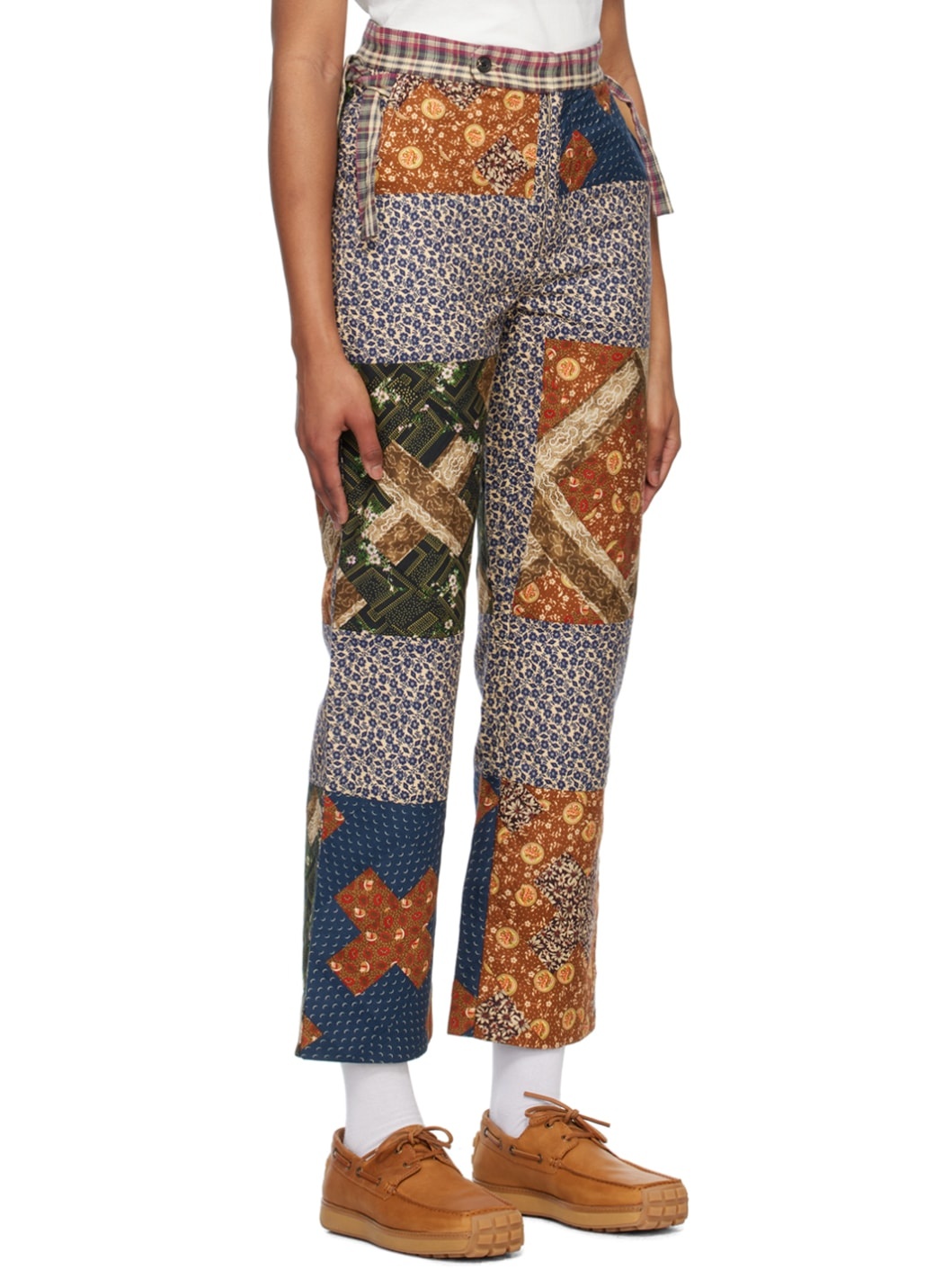 Multicolor Criss Cross Quilt Trousers - 2
