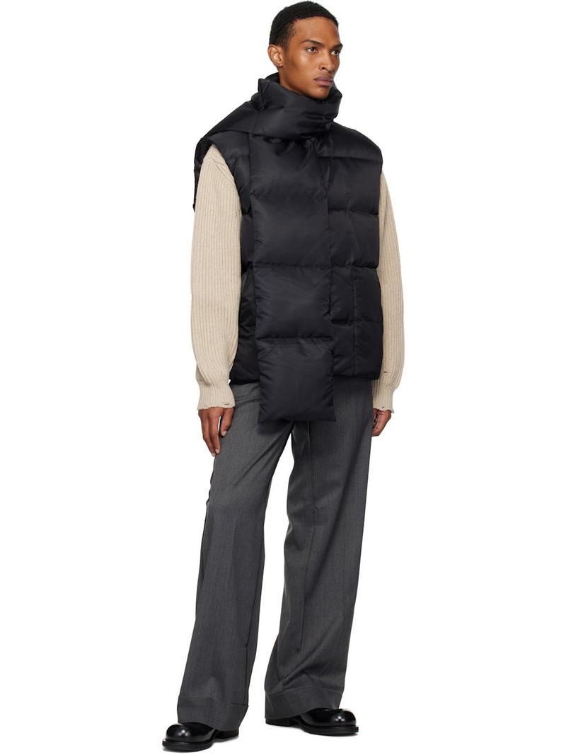 MM6 Maison Margiela Black Scarf Down Vest outlook