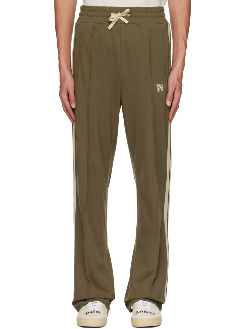 Taupe Monogram Track Pants - 1