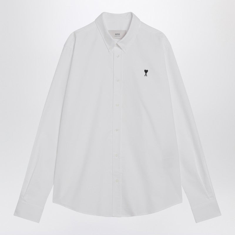 Ami Paris White Ami De Coeur Shirt Men - 1