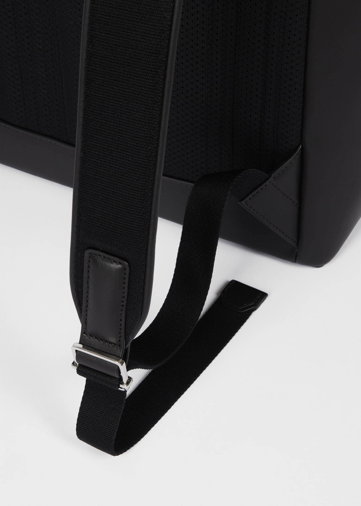 Dark Brown Leather 'Shadow Stripe' Backpack - 4