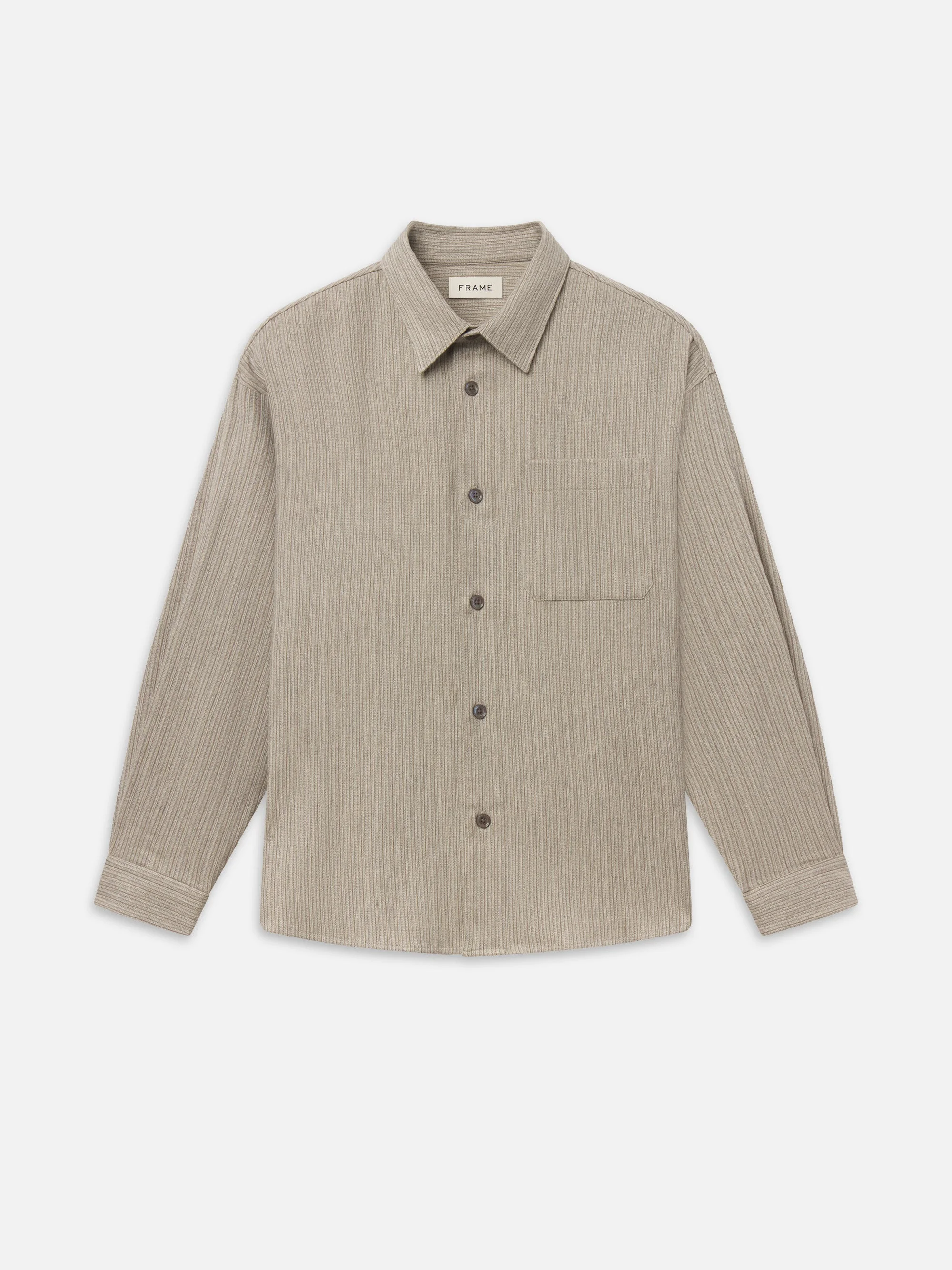 Wool Blend Stripe Shirt - 1