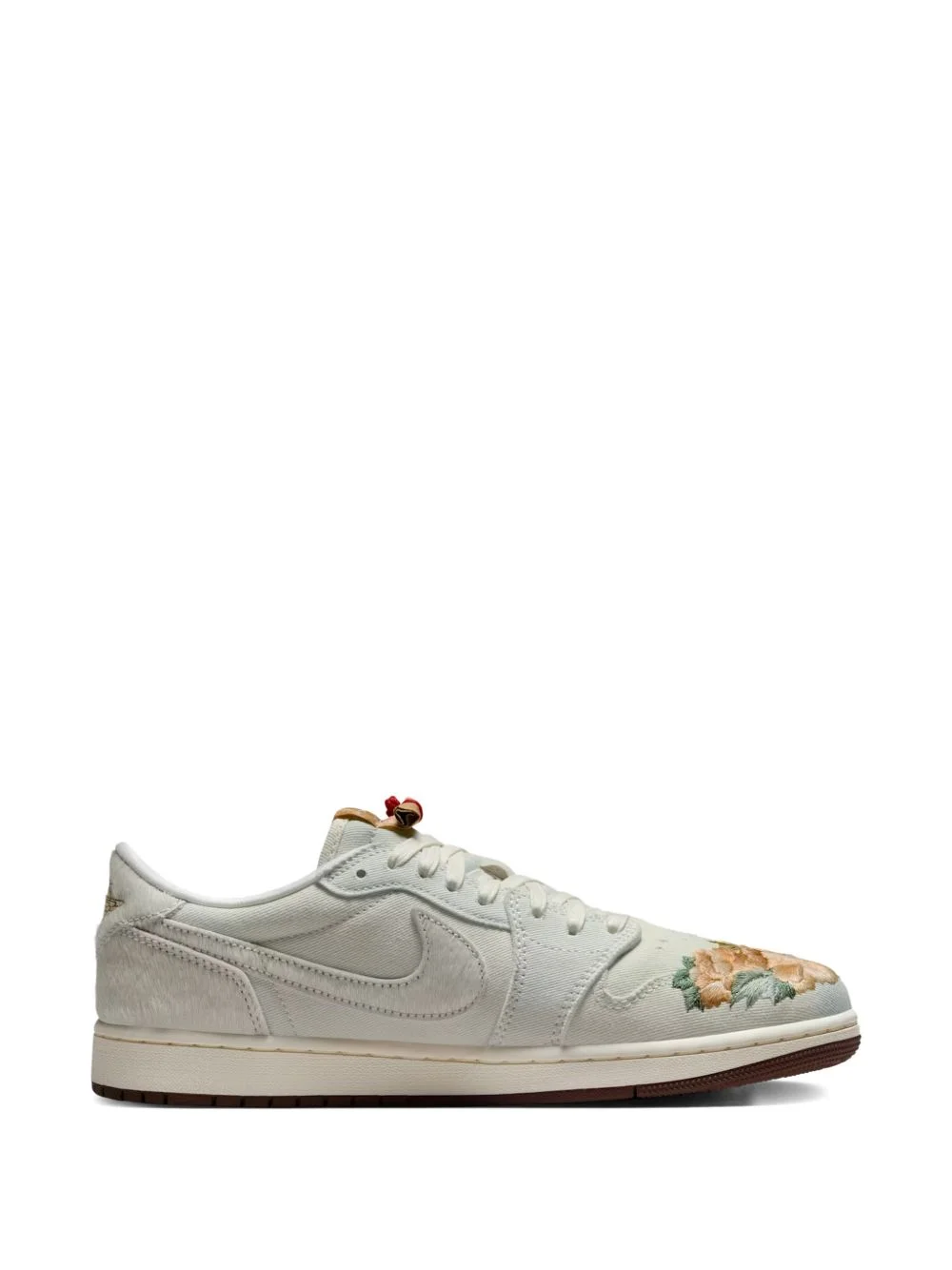 Air Jordan 1 floral-embroidered low sneakers - 1