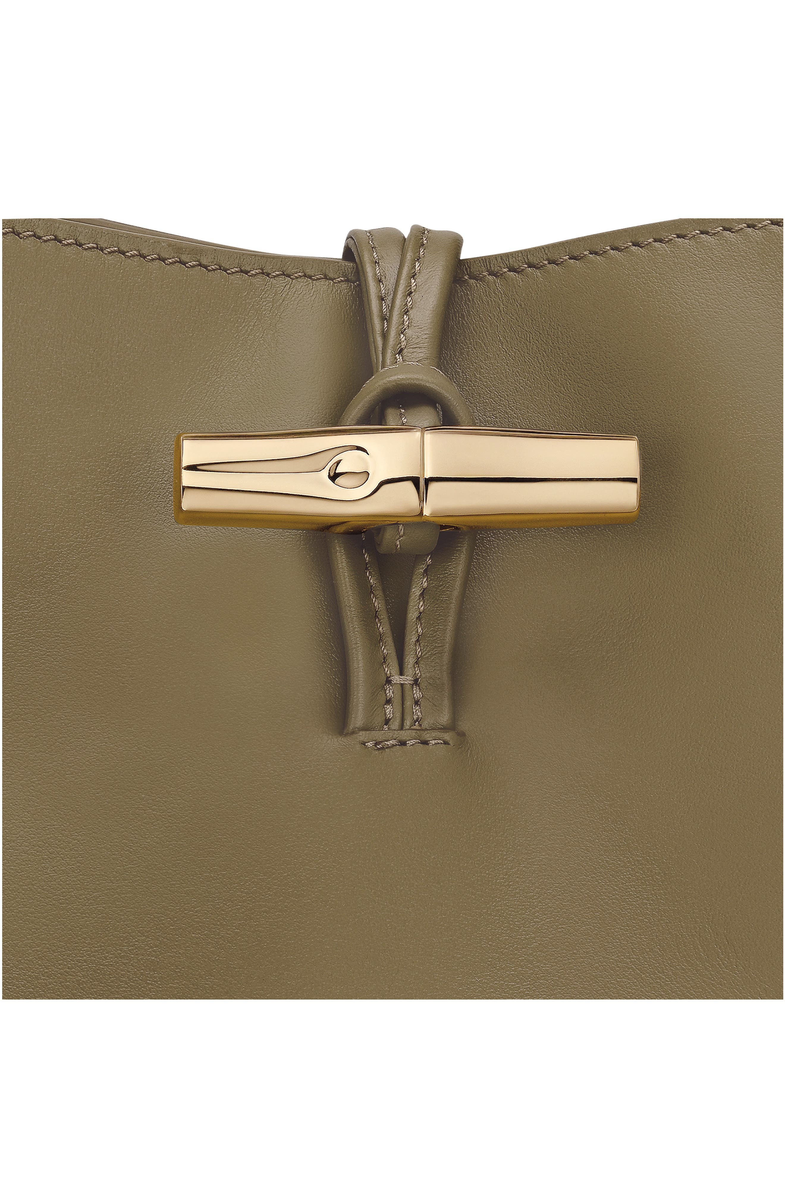 Longchamp Le Roseau Leather Hobo Bag in Olive at Nordstrom - 5