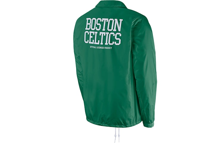 Men's Nike NBA Boston Celtics Alphabet Printing logo Sports COACH Jacket Alfalfa Green DB1432-312 - 2