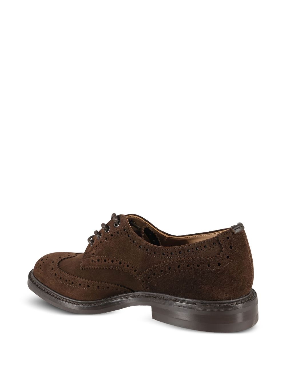 perforated-suede derby shoes - 3
