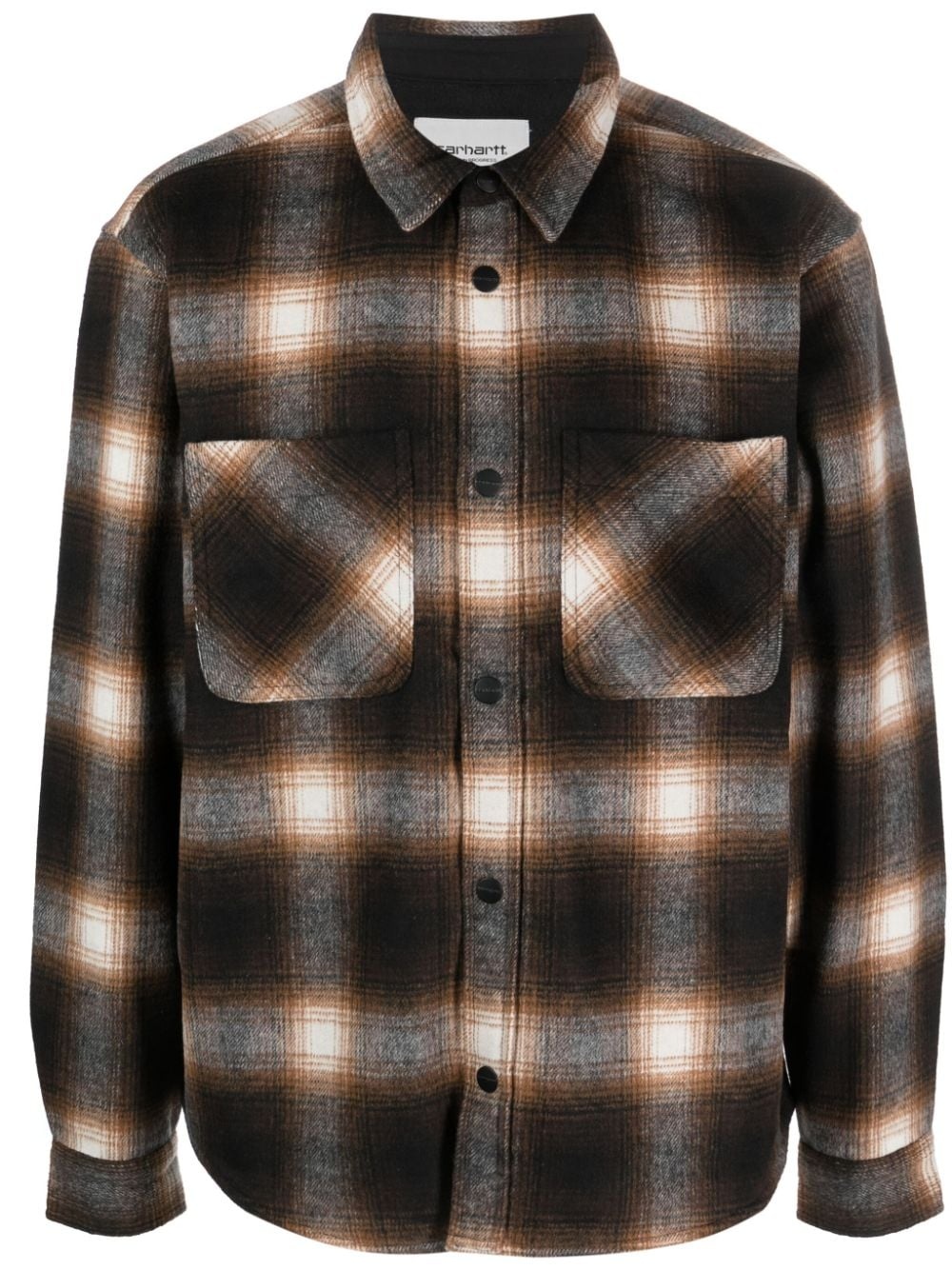 check-pattern long-sleeve shirt - 1