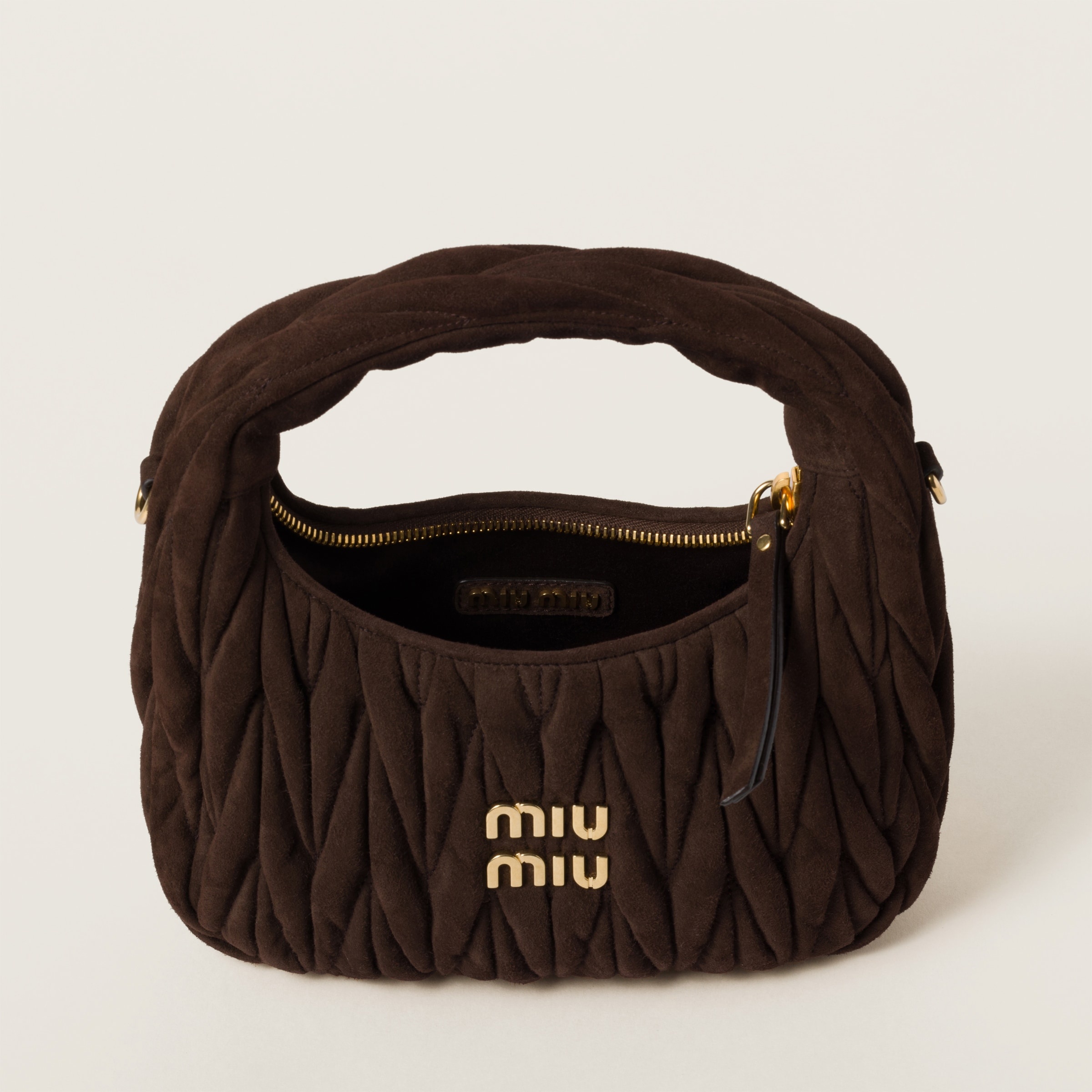 Wander matelassé suede hobo bag - 4