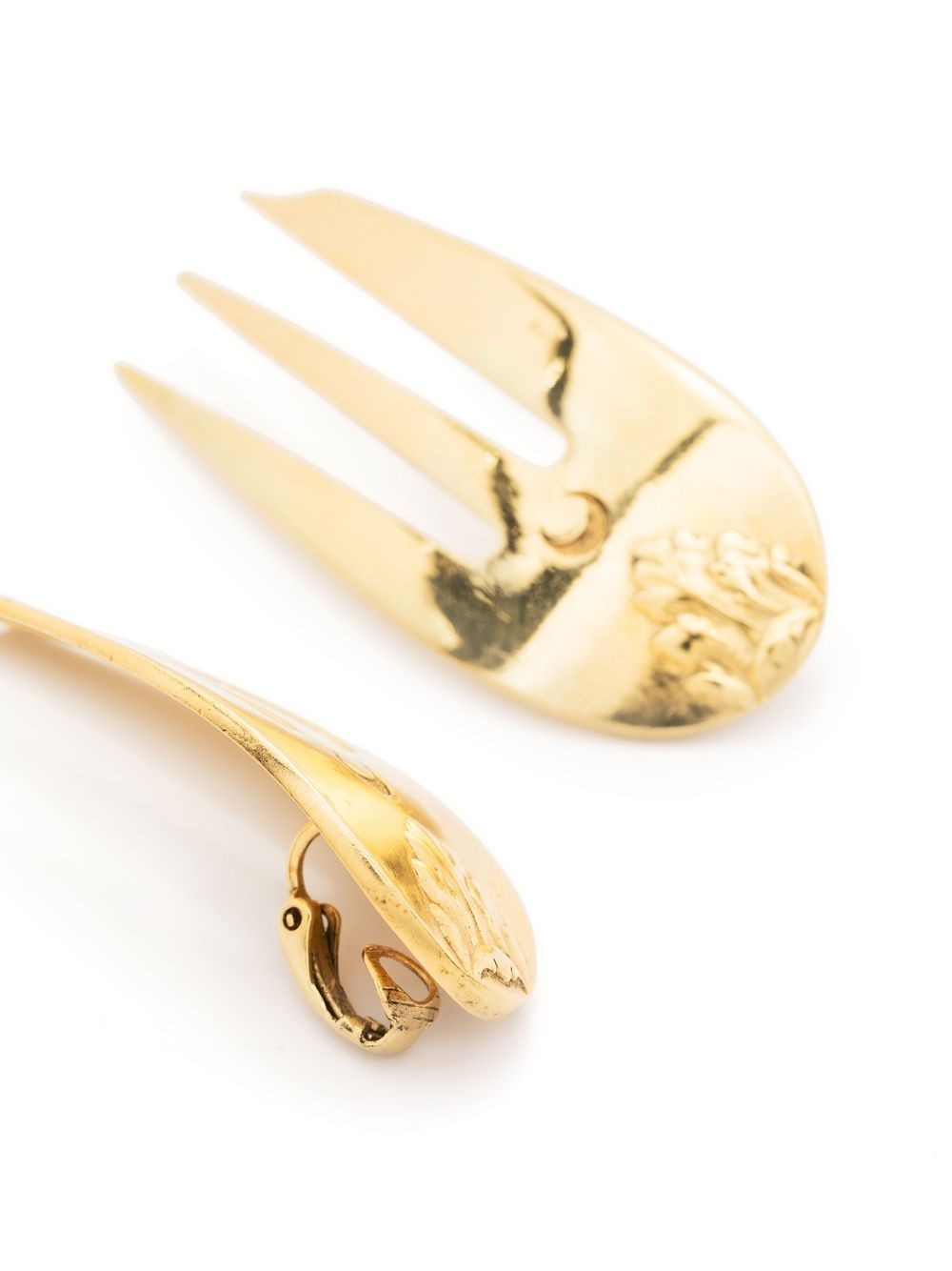 Reassembled Cutlery fork earrings - 3