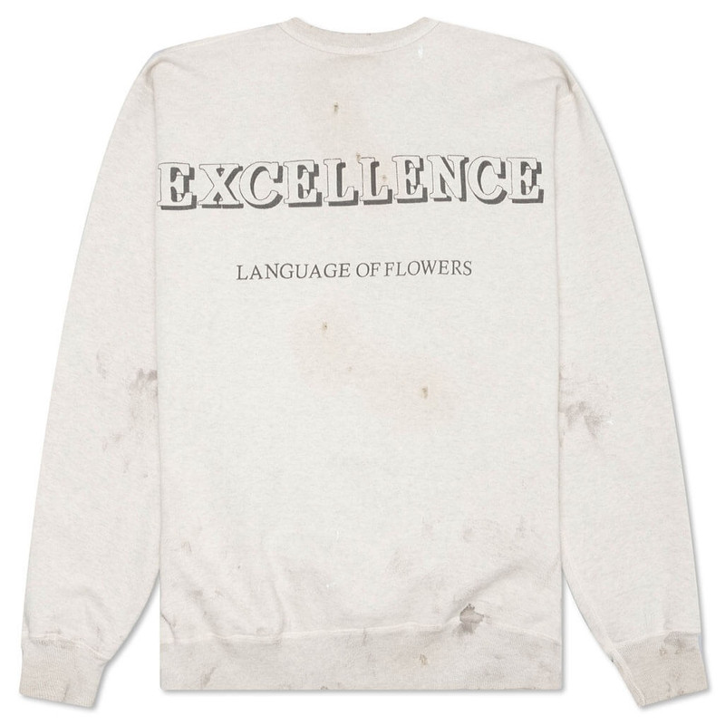 SAINT M×××××× Floral Screenprint Graphic Sweatshirt Grey outlook