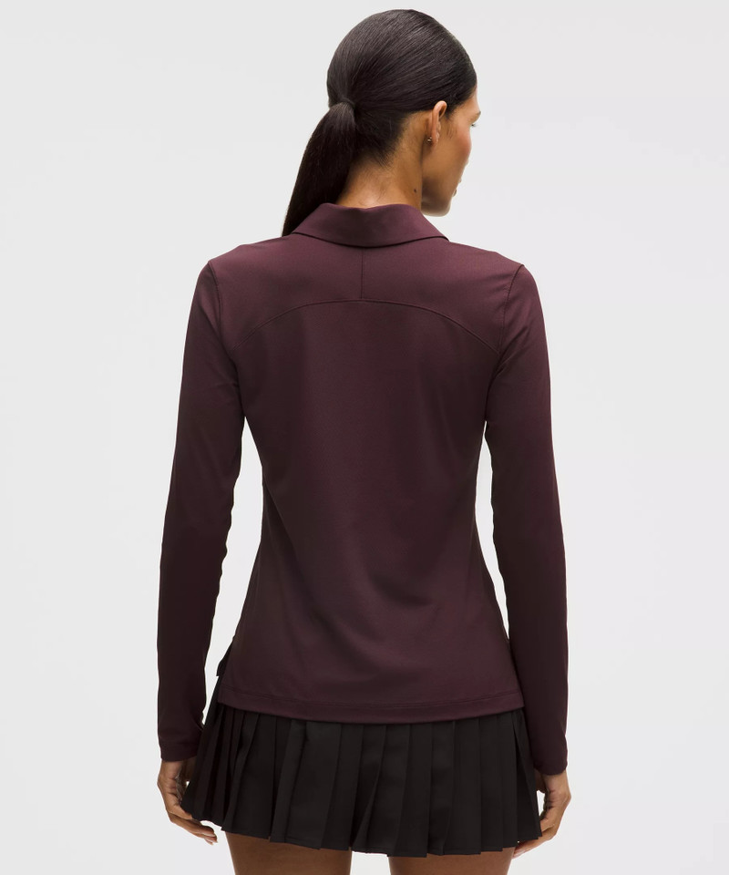 Quick-Dry Long-Sleeve Polo Shirt *Straight Hem 3
