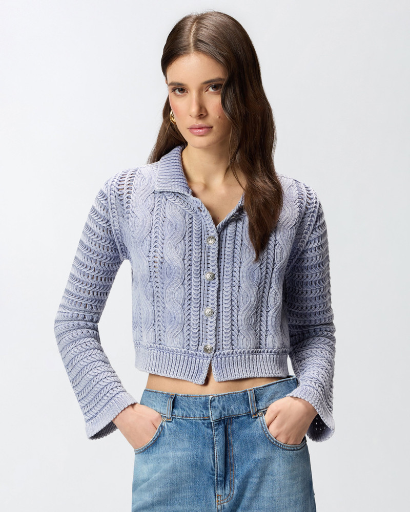 CROPPED CARDIGAN WITH CHUNKY KNIT AND BRAIDS 3