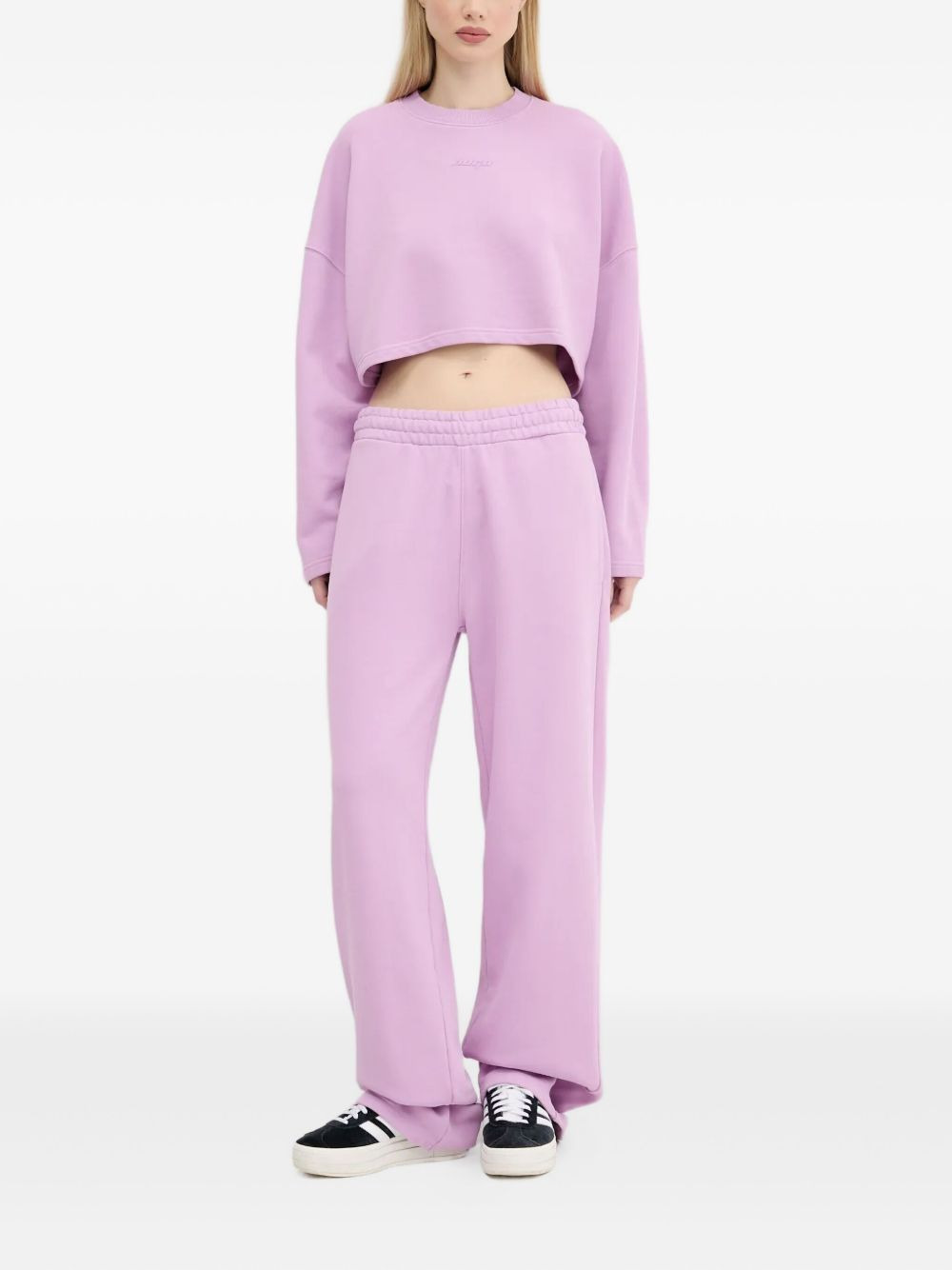 logo-detail cropped sweatshirt - 2