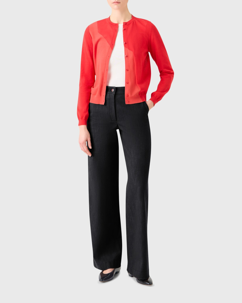 AKRIS Crewneck Silk-Blend Cardigan outlook