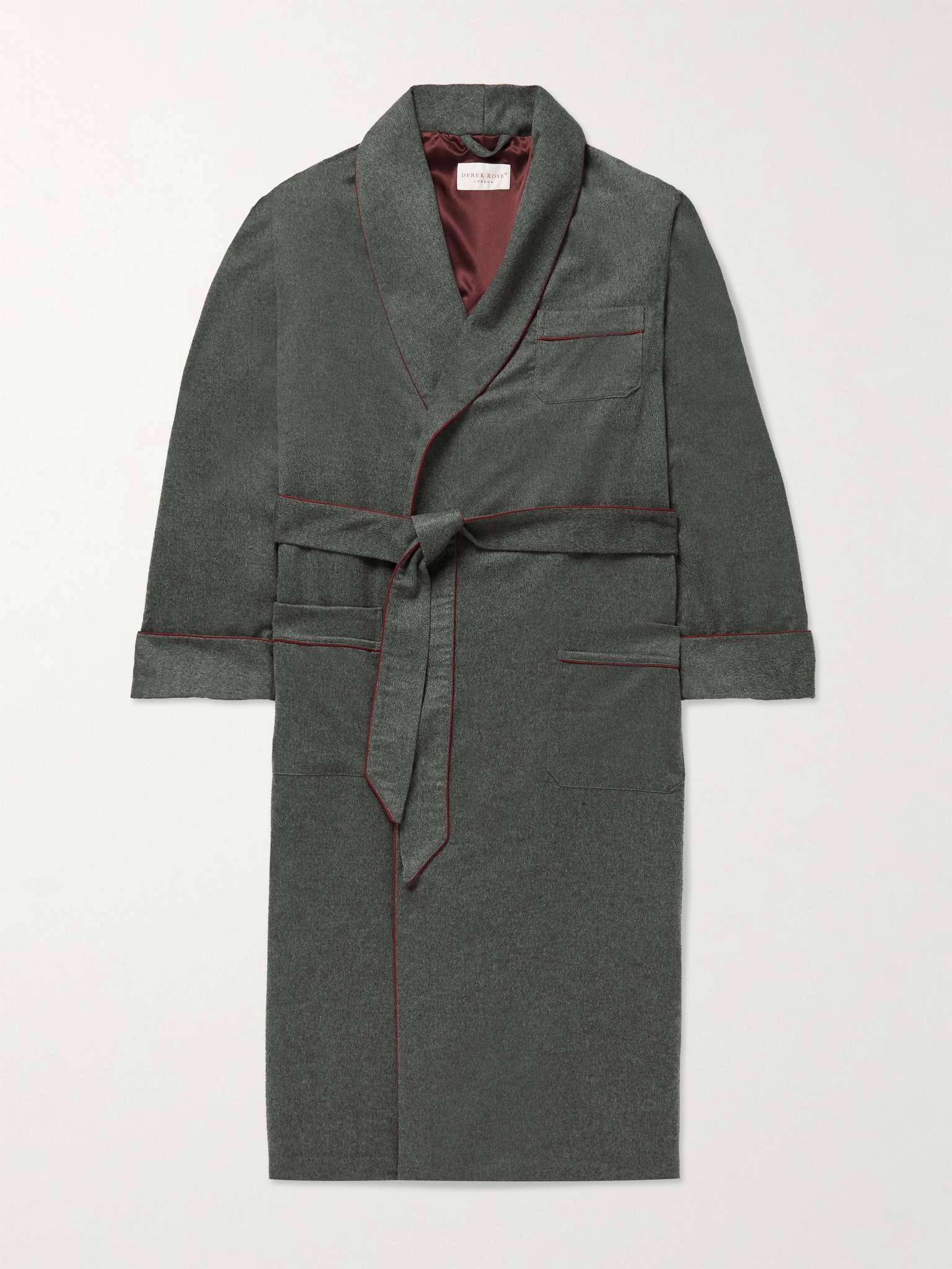 Duke Piped Cashmere Robe - 1