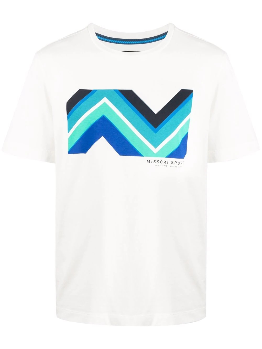 zigzag-print T-shirt - 1