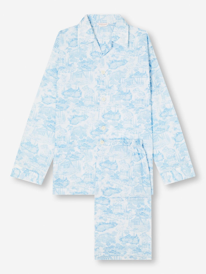 Men's Classic Fit Pajamas Ledbury 77 Cotton Batiste White 1