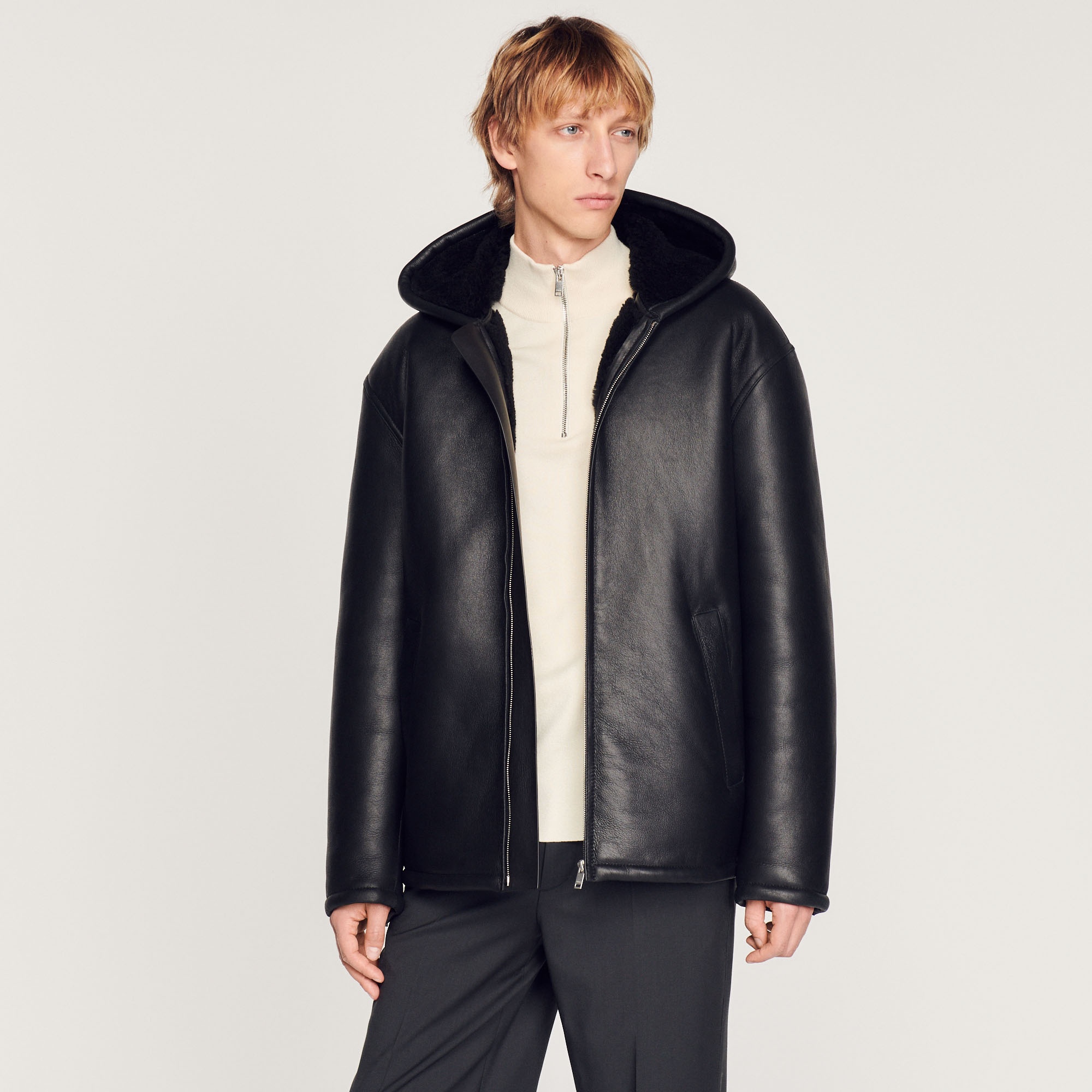 Hooded sheepskin jacket - 5