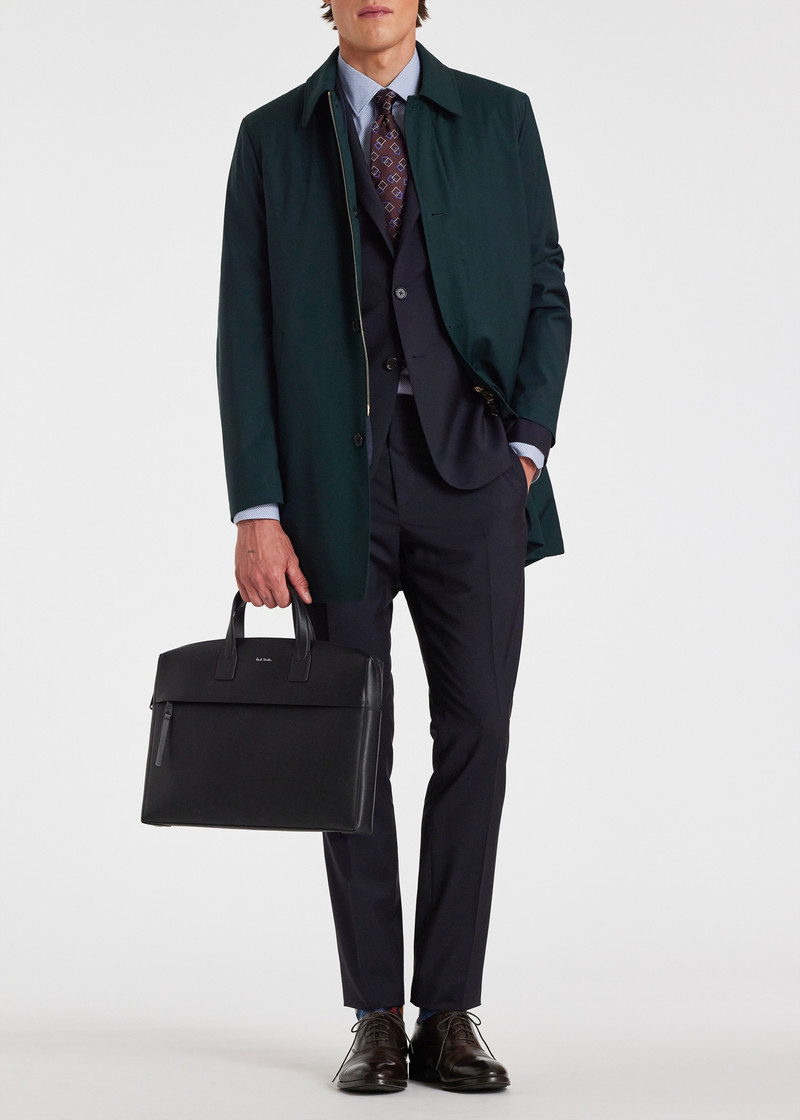 Black Embossed Leather Slim Folio 7