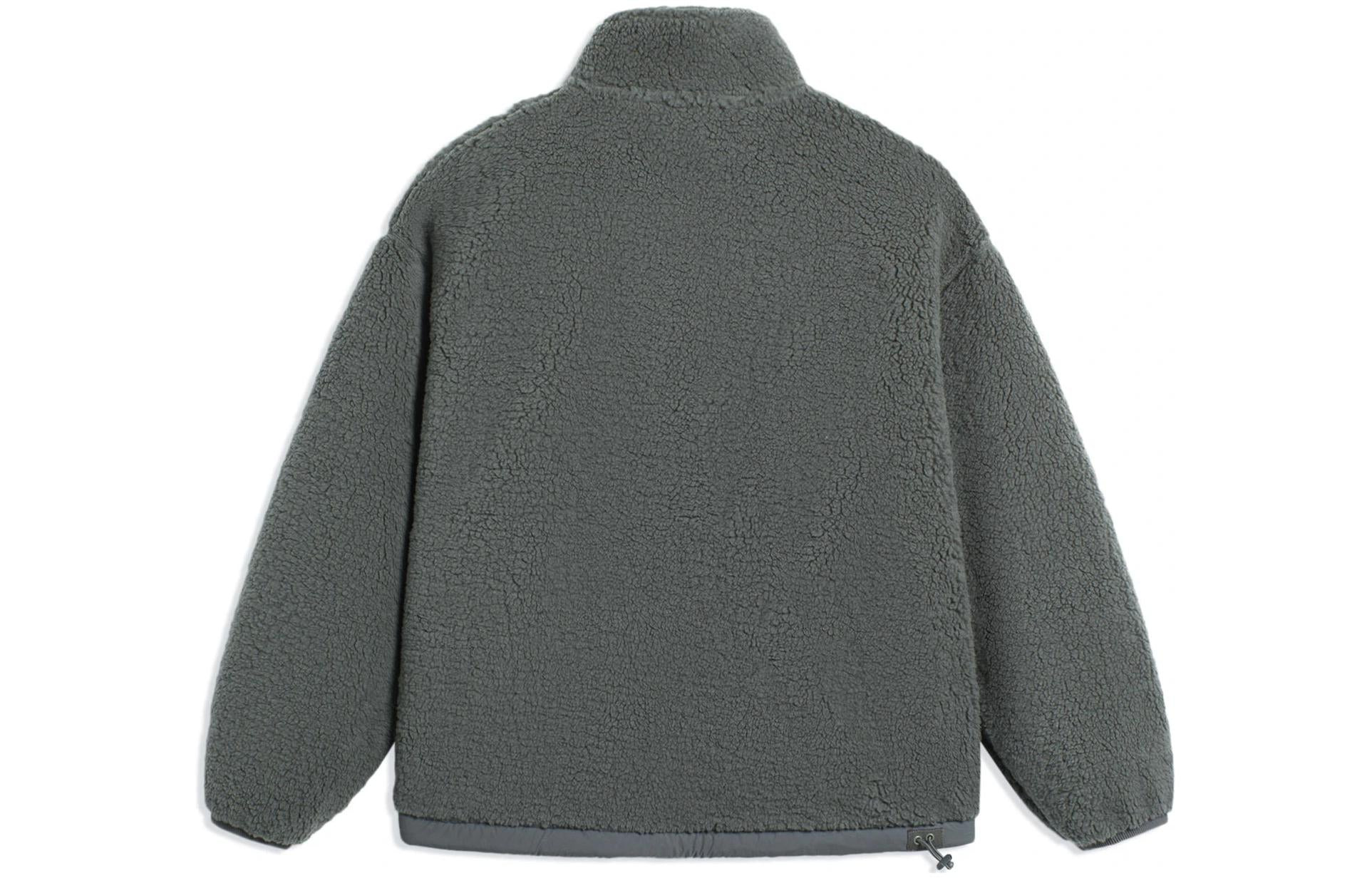 Li-Ning BadFive Logo Polar Fleece Jacket 'Grey' AFDSA67-5 - 2