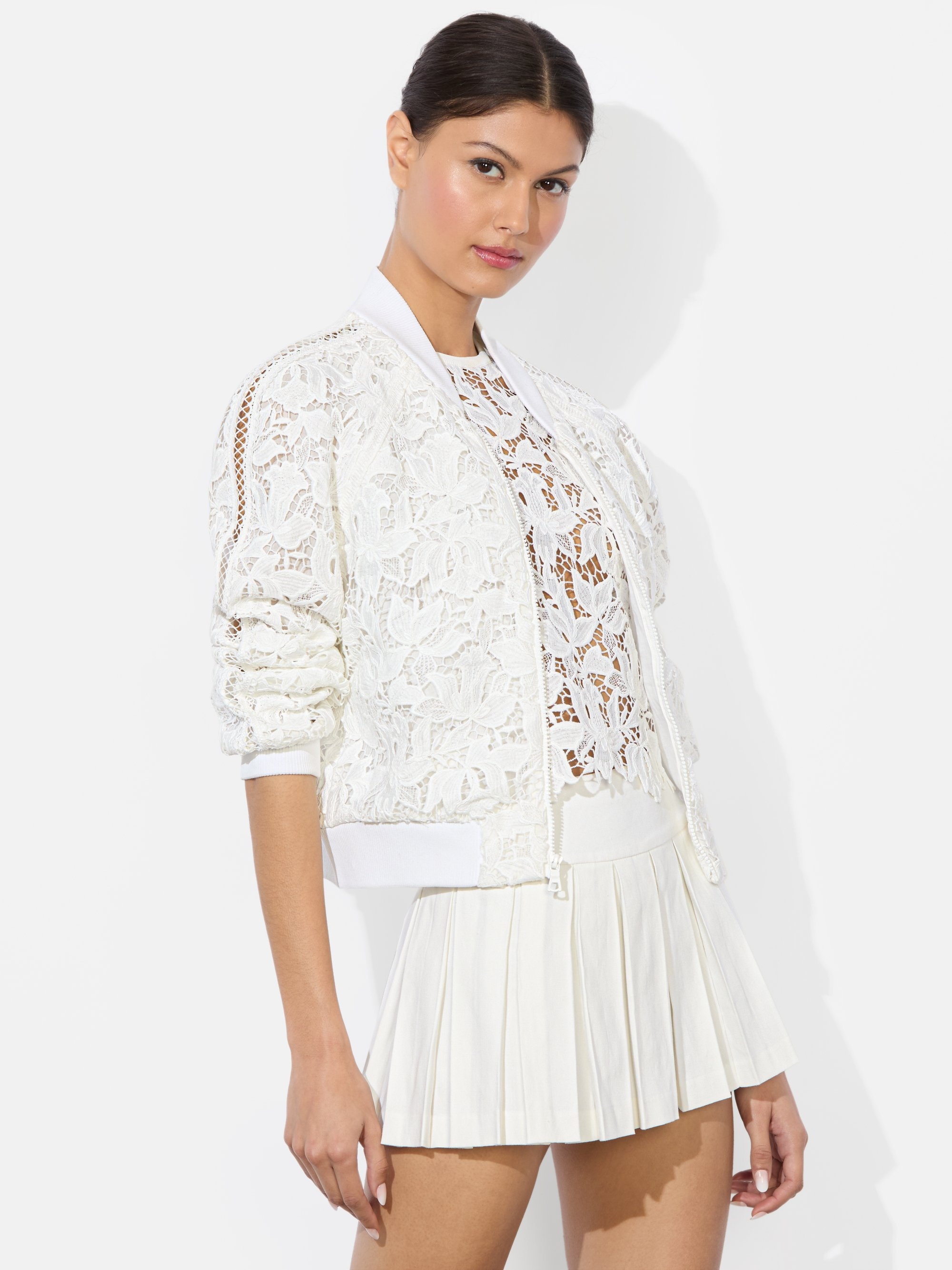 RUSSIE LACE BOMBER JACKET - 2