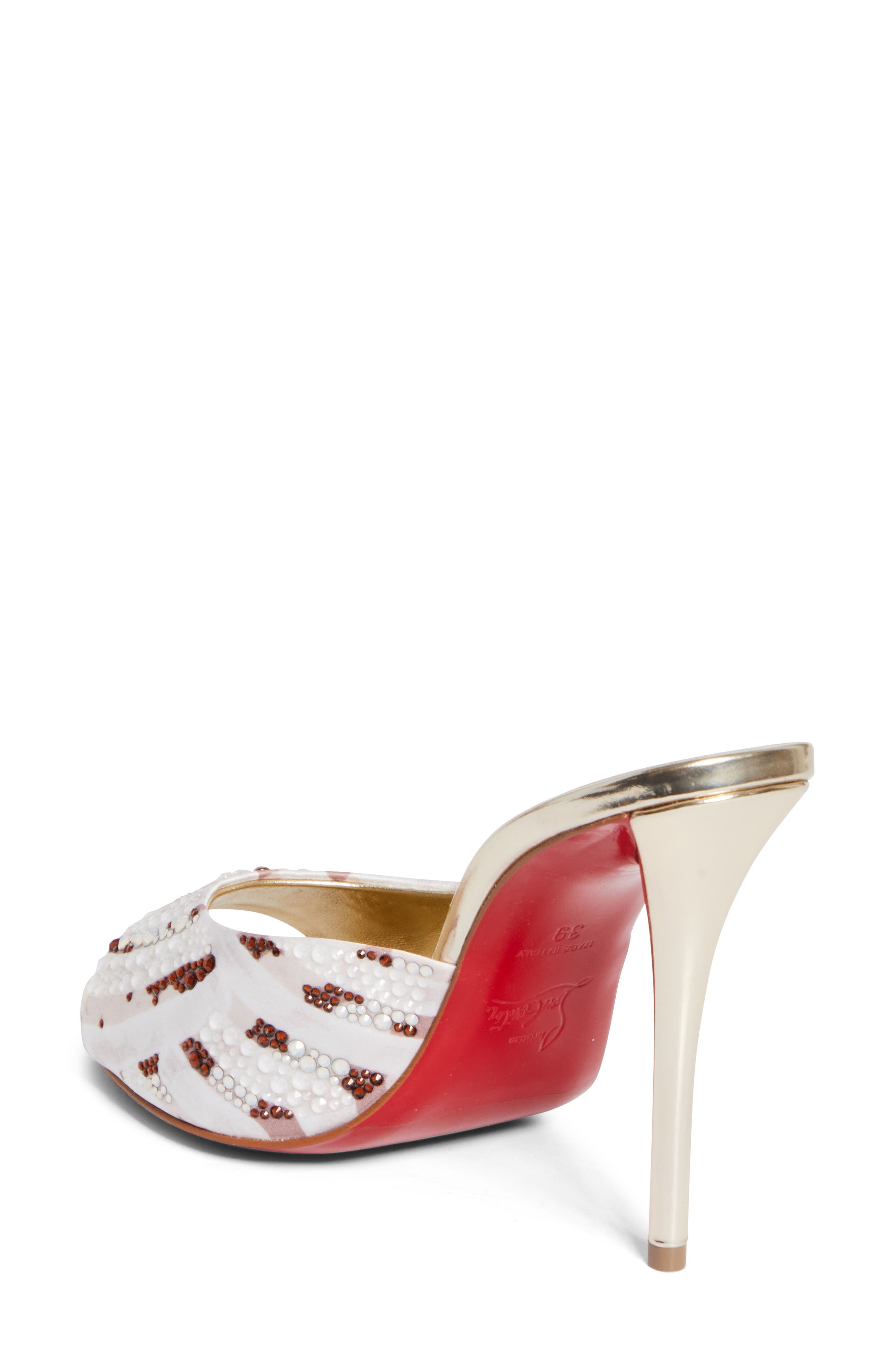 Christian Louboutin Miss Z Gaagal Strass Sandal in Multi Leche/Platine at Nordstrom - 2