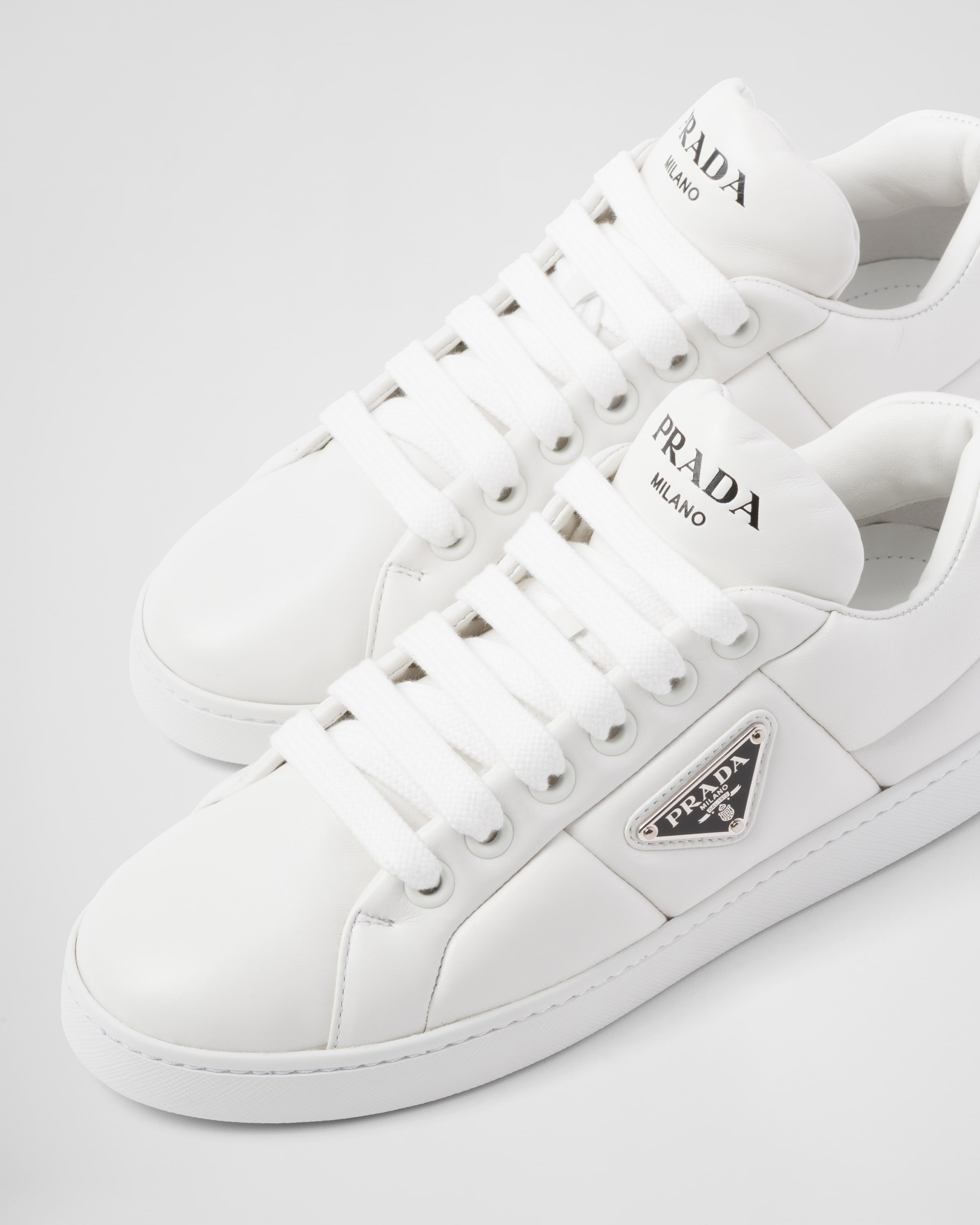 Padded nappa leather sneakers - 5