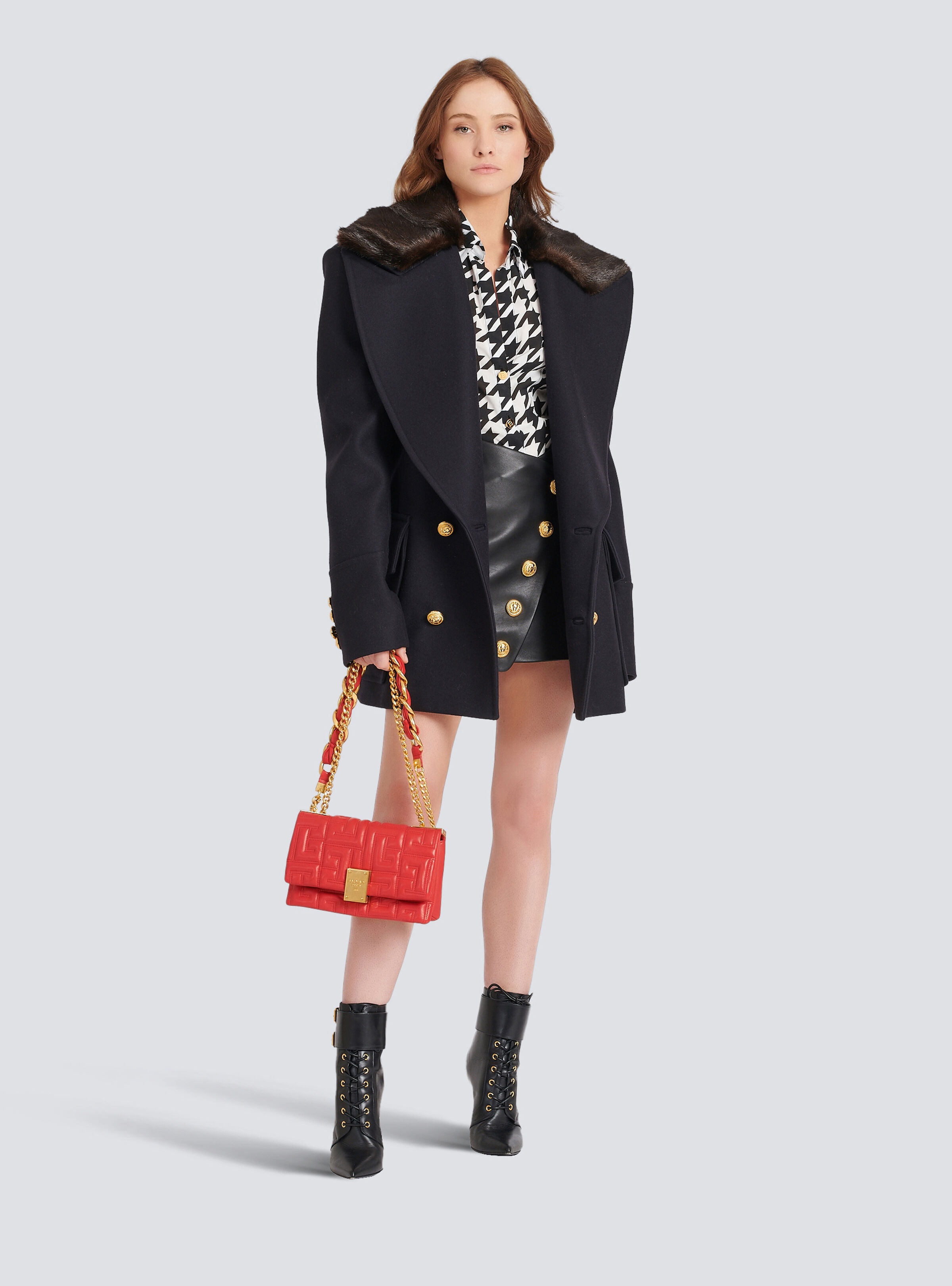 Unisex - Six-button wool coat with detachable collar - 4